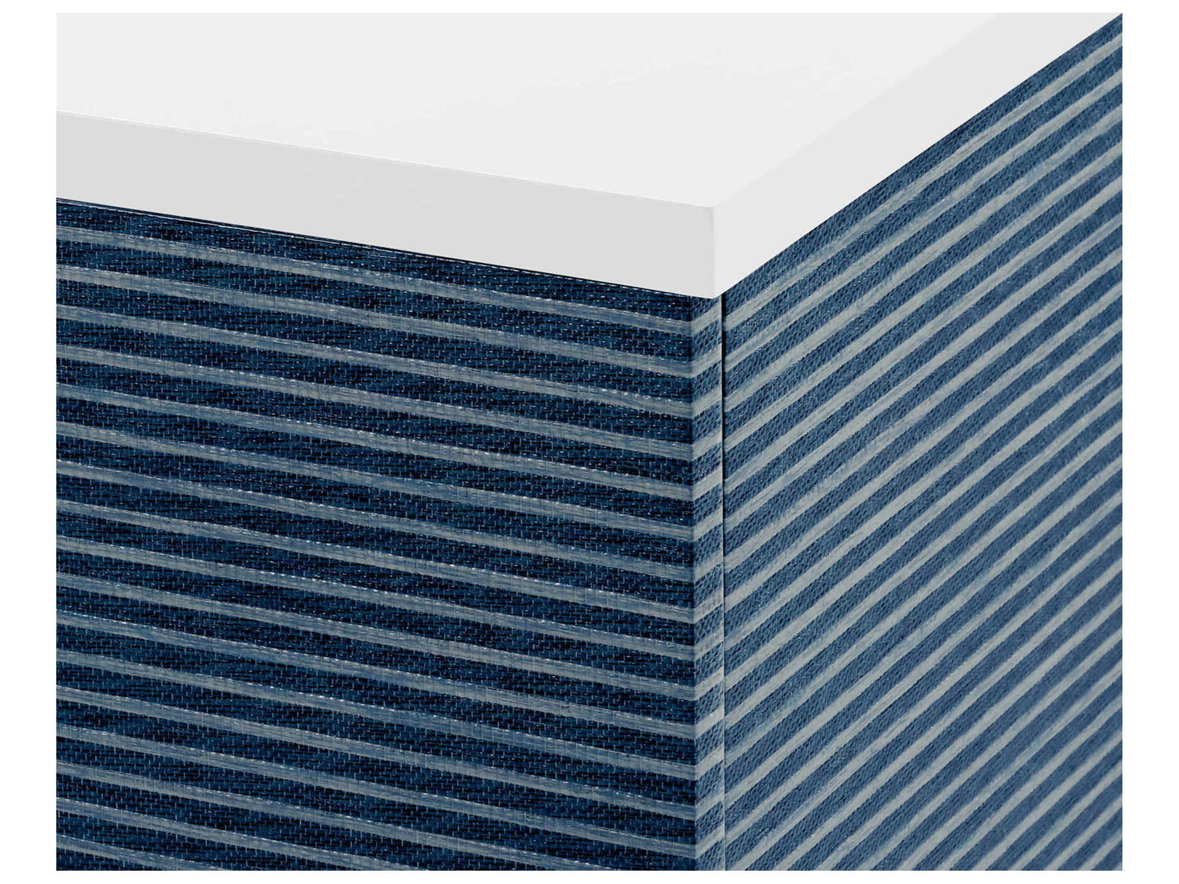 Villa & House 71" Navy Blue Pencil Stripe Sideboard