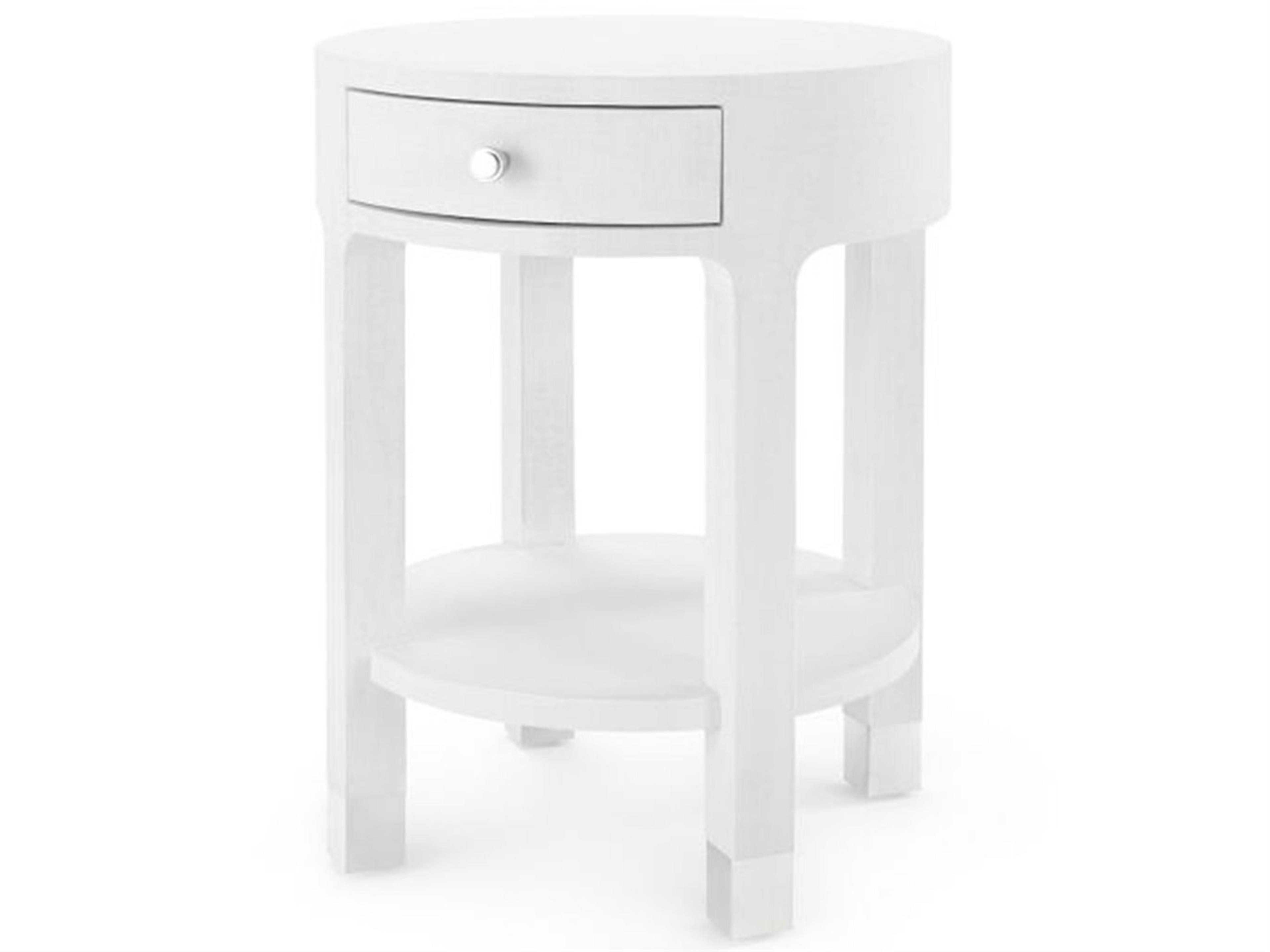 Villa & House Round Wood Cream End Table