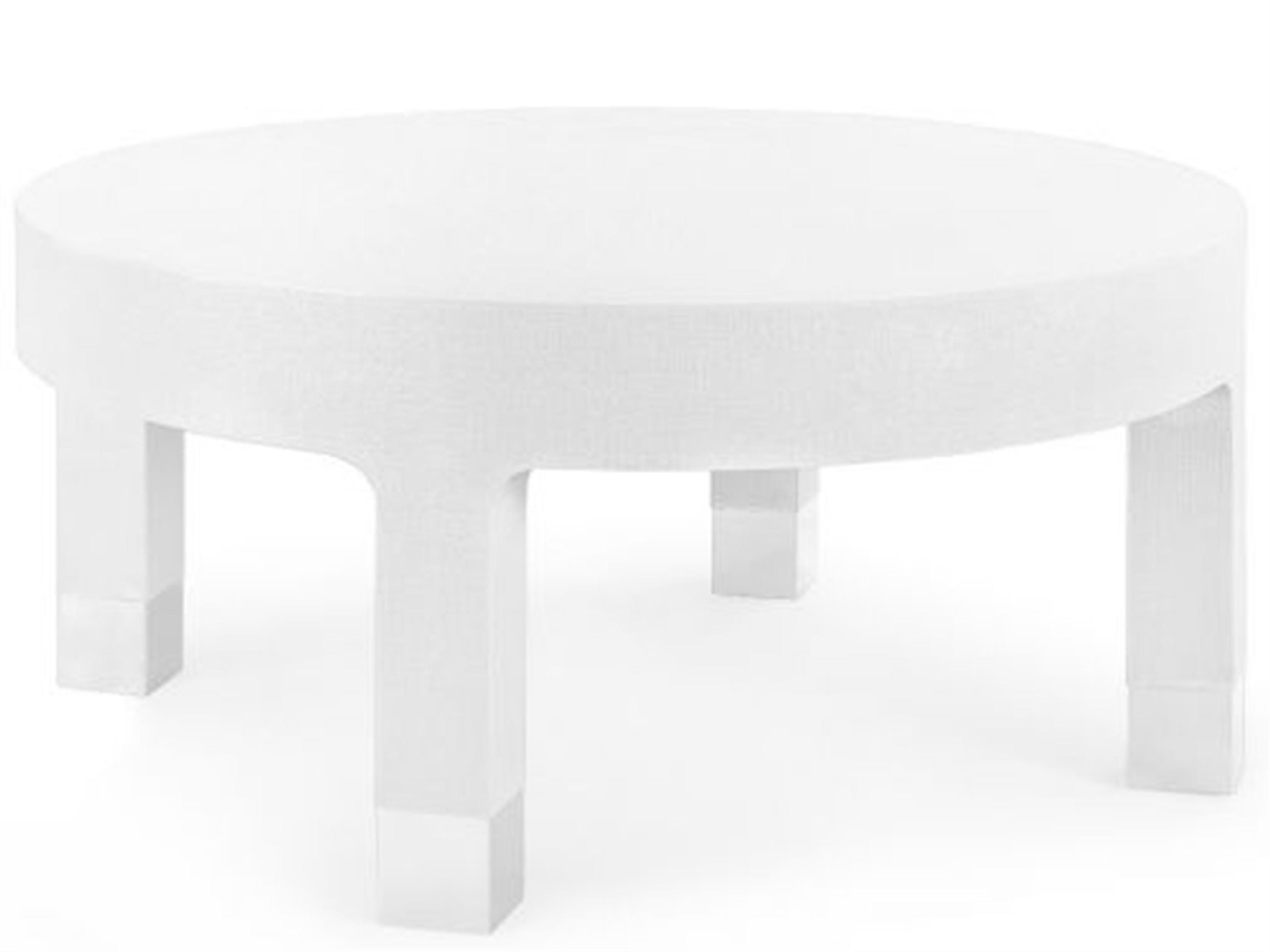 Round Wood Cream Coffee Table