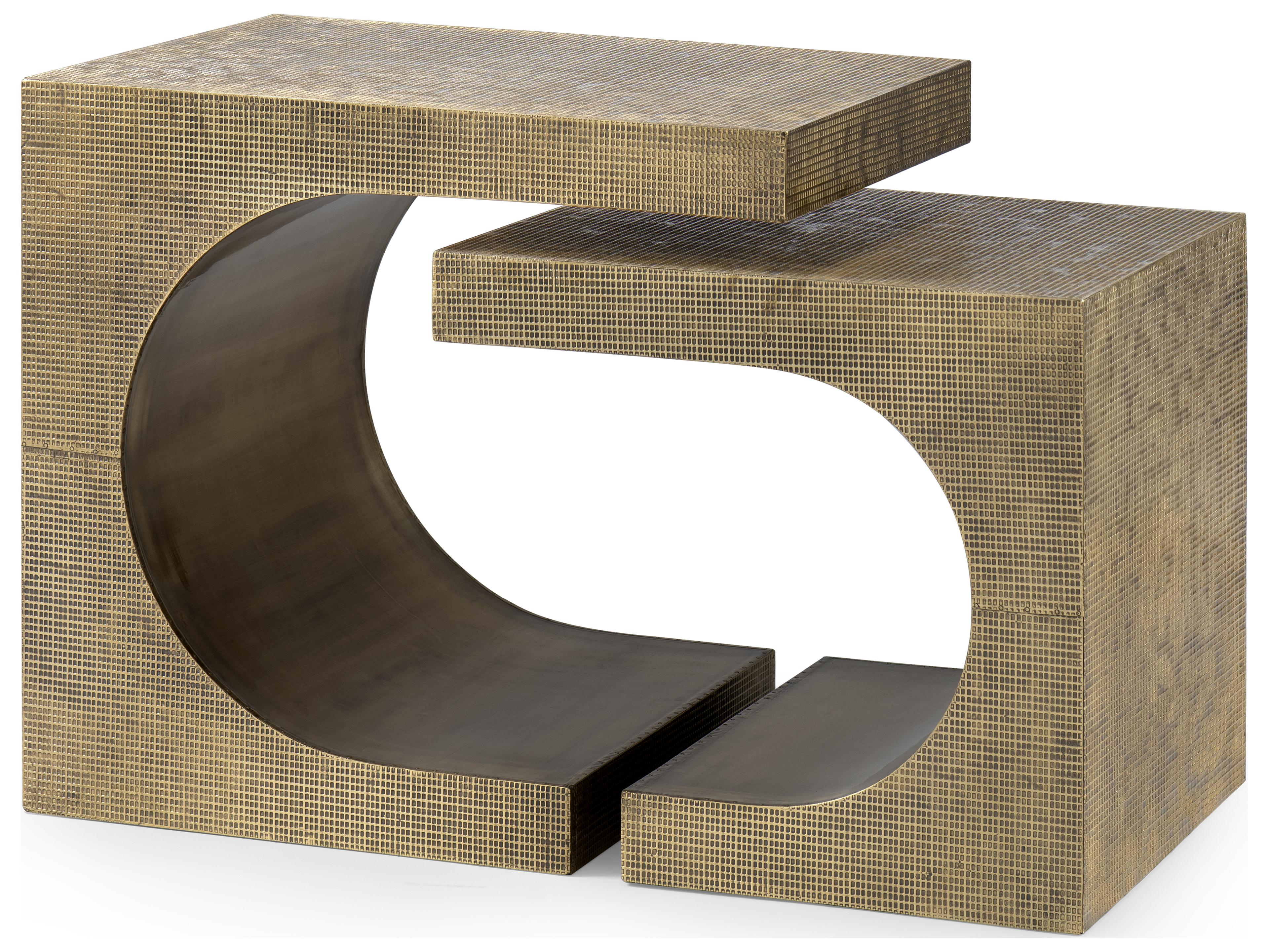 Villa & House Metal Antique Brass End Table