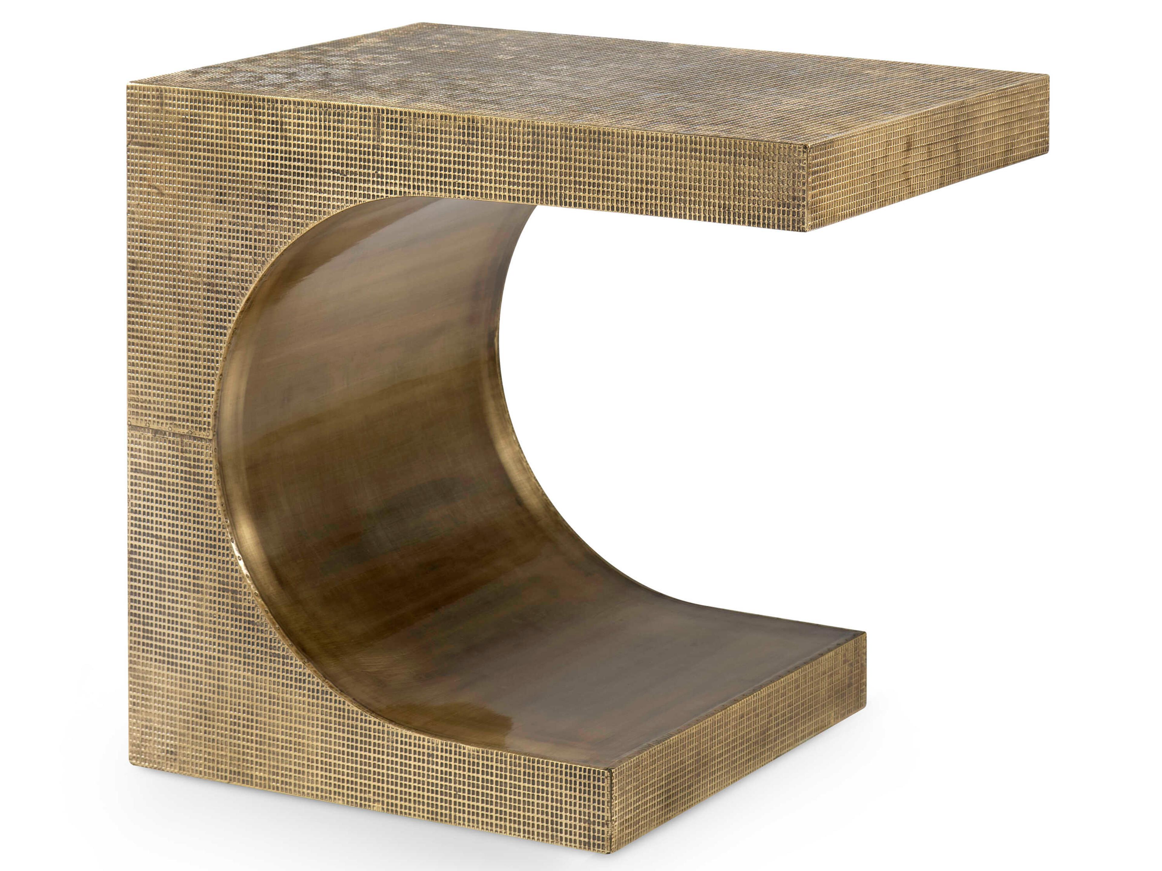 Villa & House Metal Antique Brass End Table