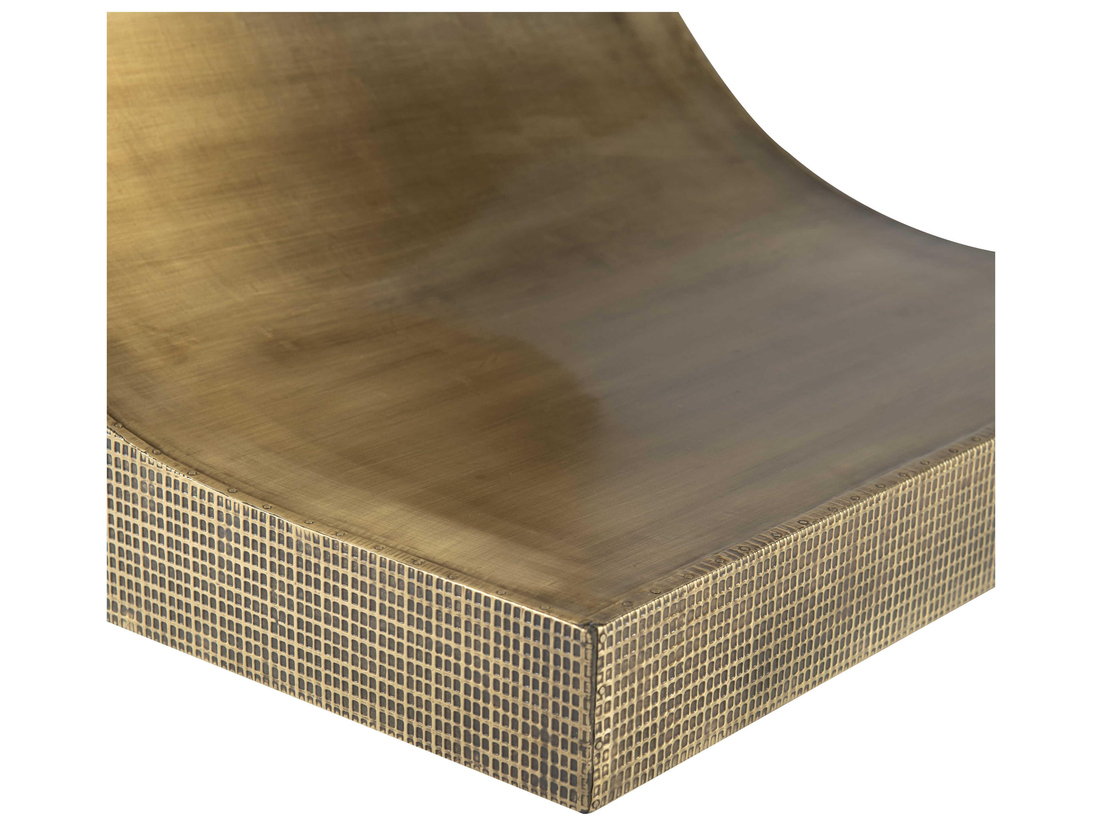 Villa & House Metal Antique Brass End Table