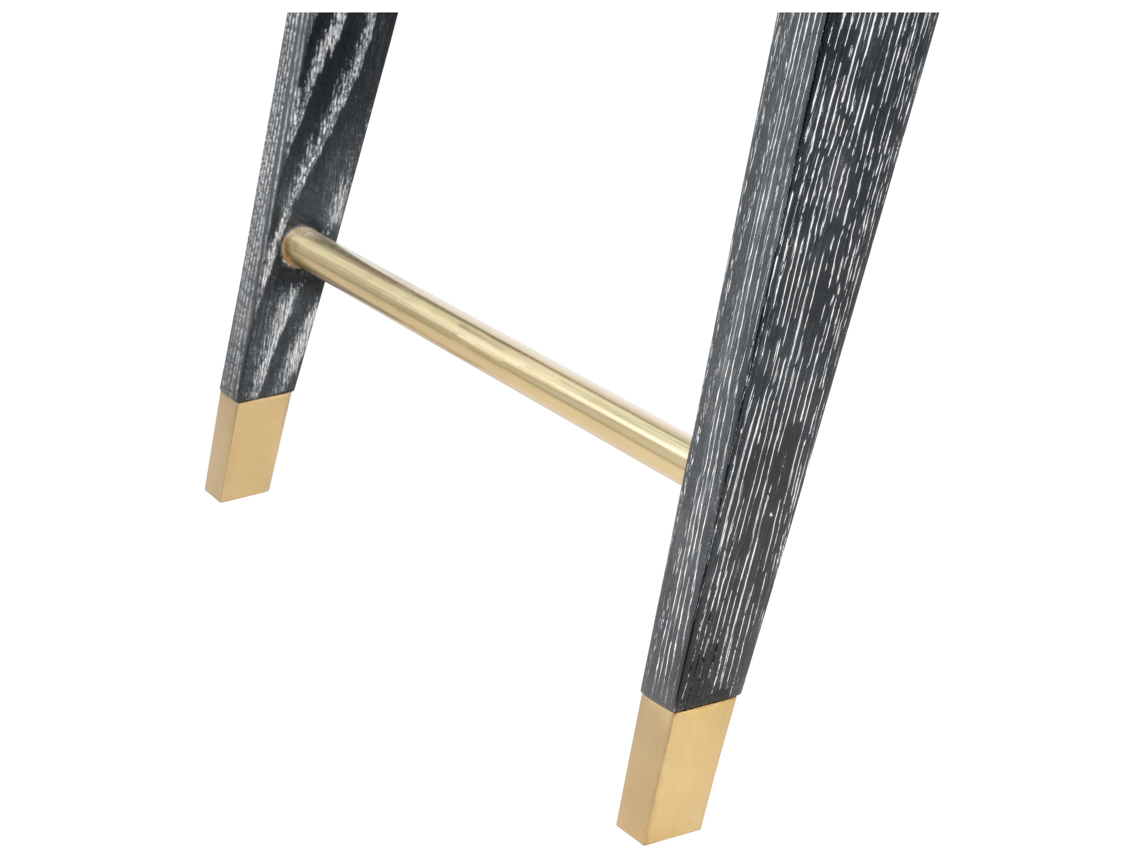 Villa & House Delon Carbon Black Gray Accent Stool