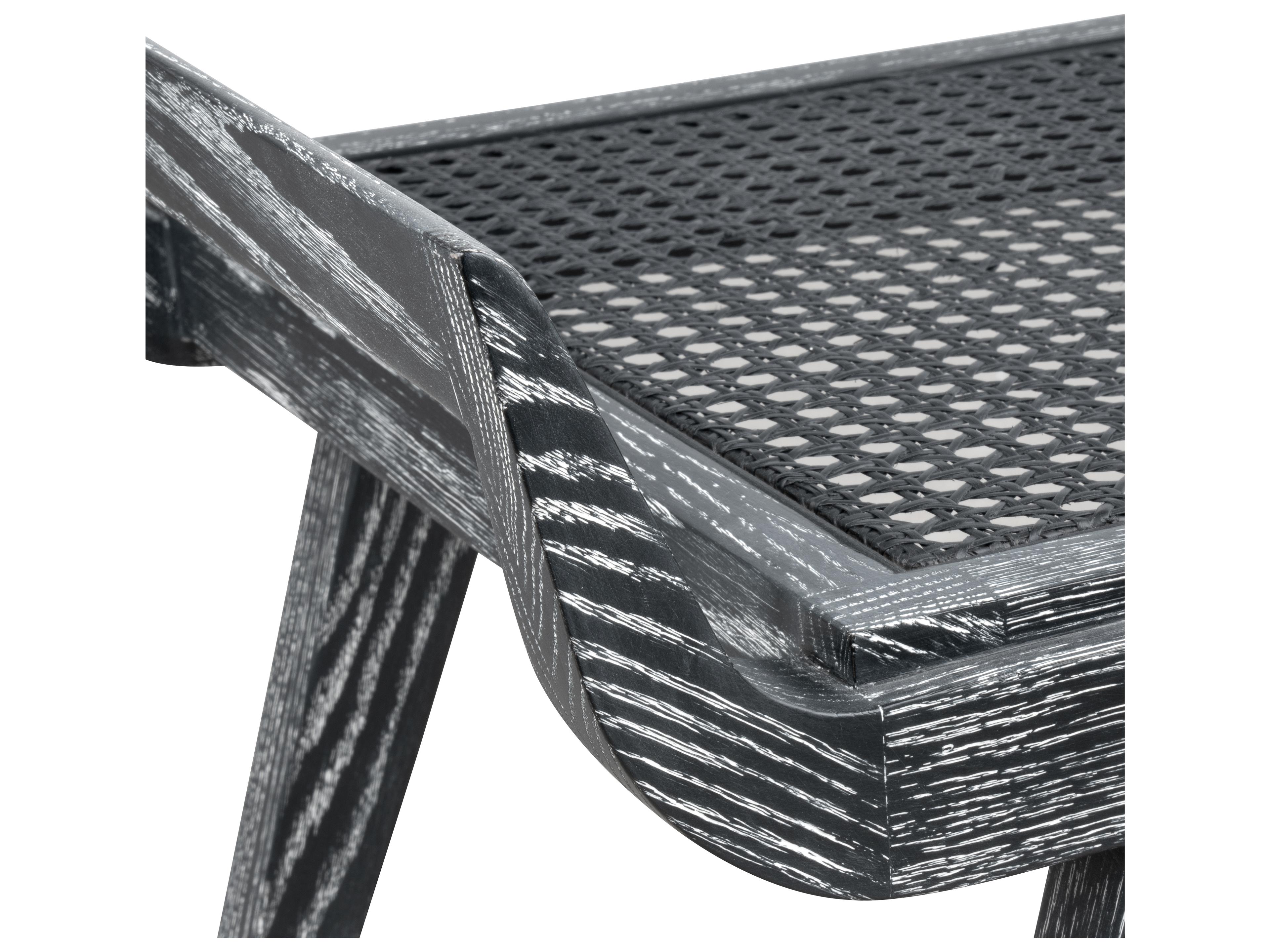 Villa & House Delon Carbon Black Gray Accent Bench