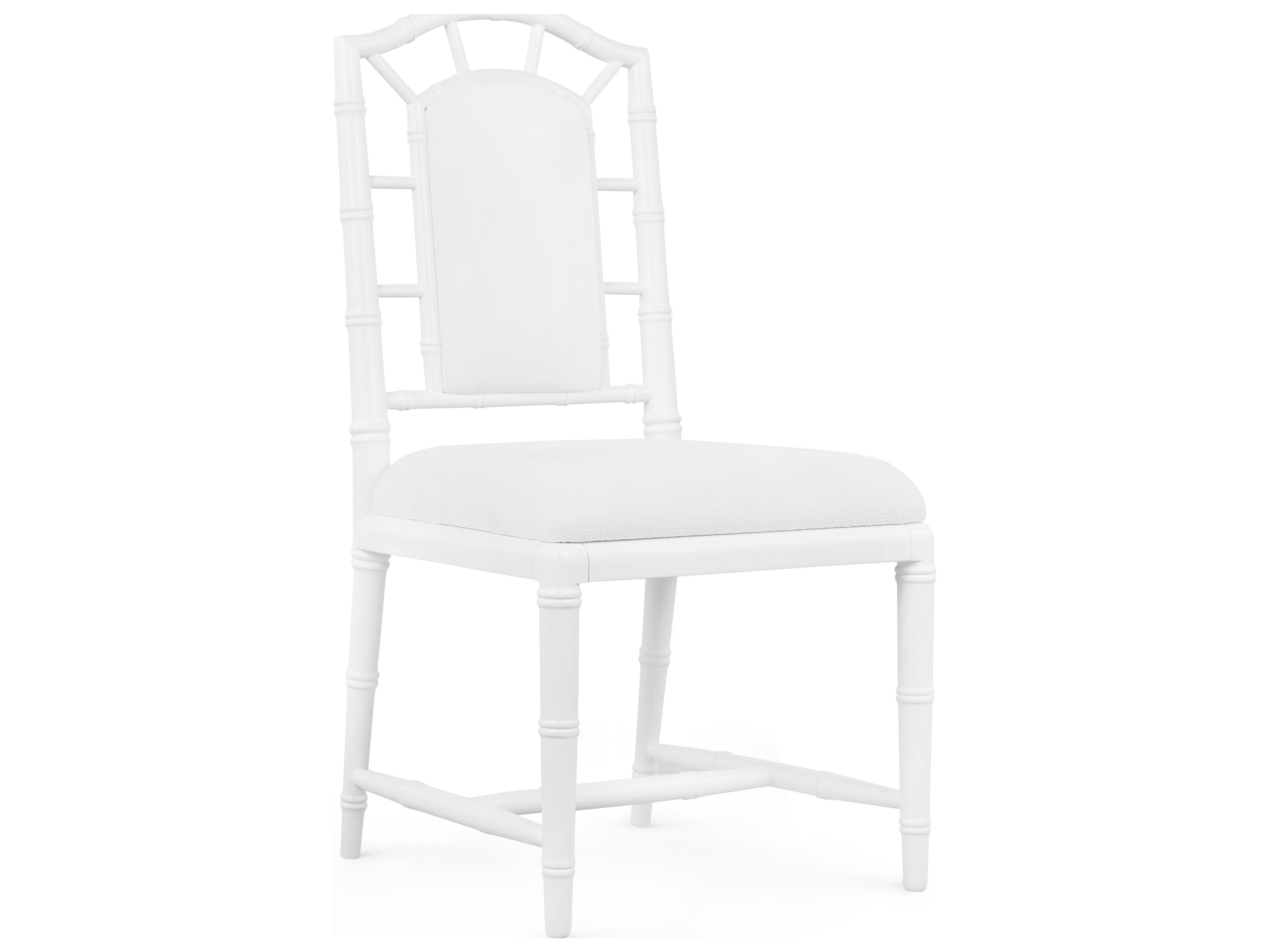 Delia White Fabric Accent Chair