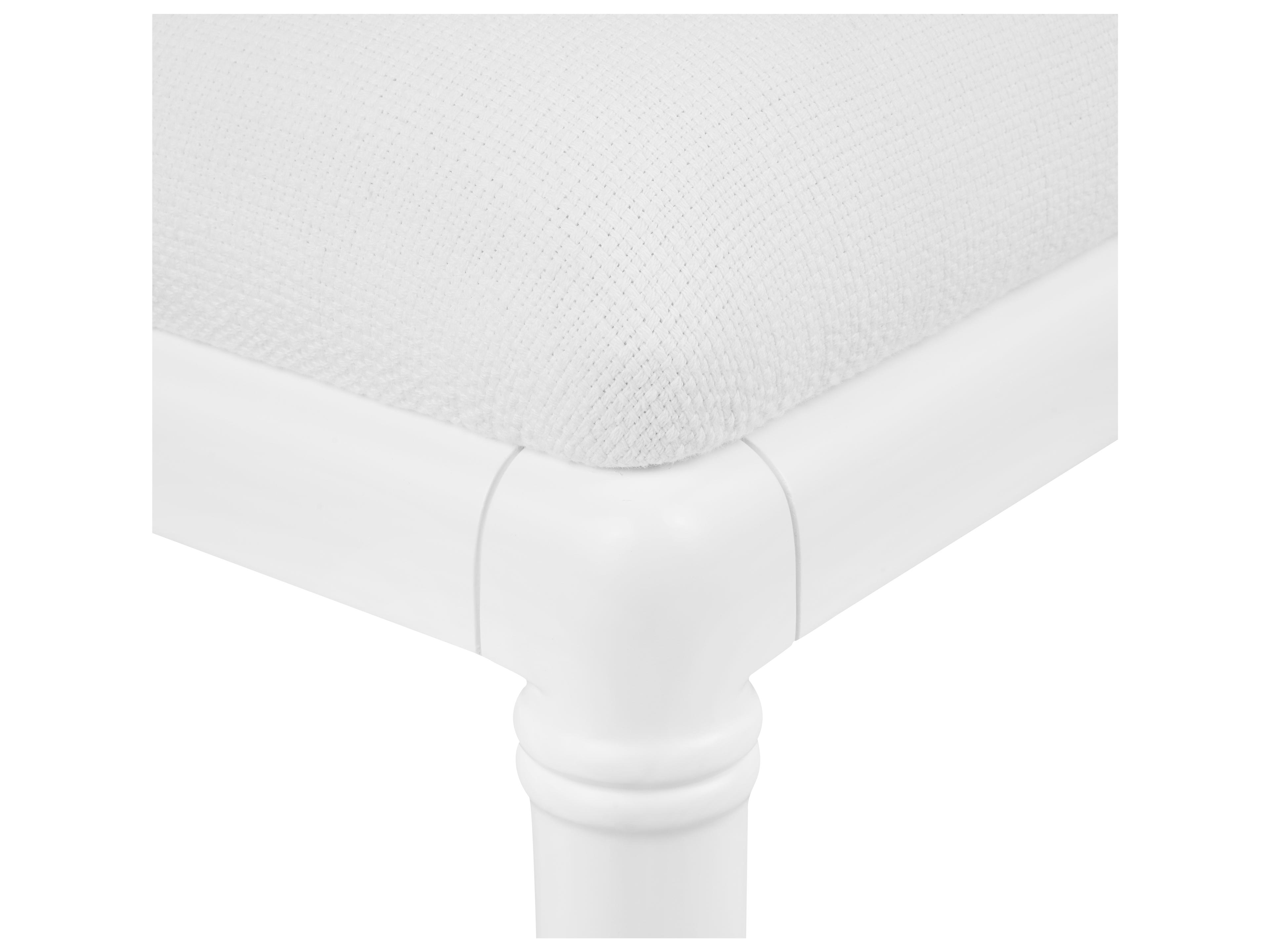 Villa & House Delia White Fabric Accent Chair