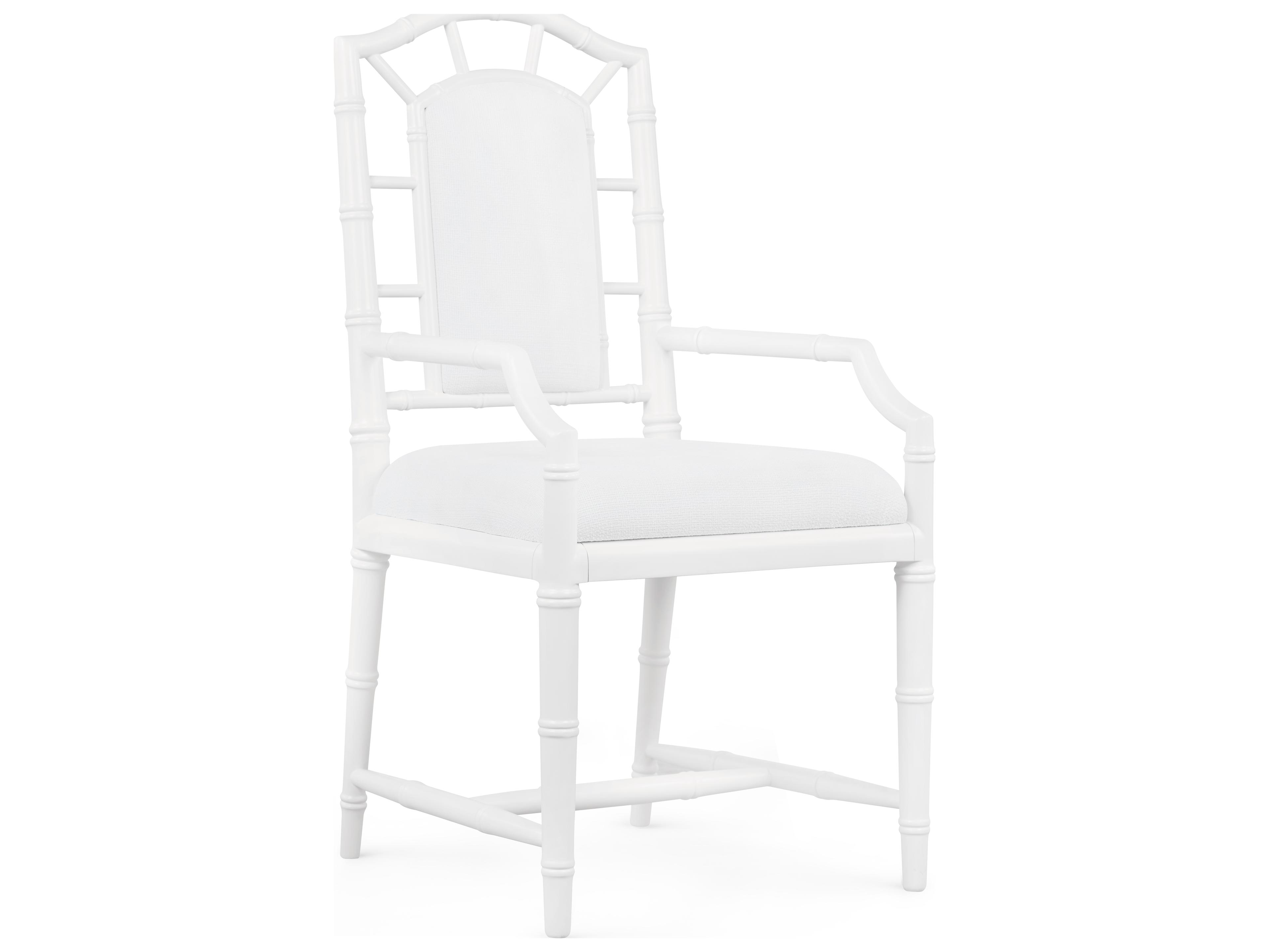 Delia White Fabric Accent Chair
