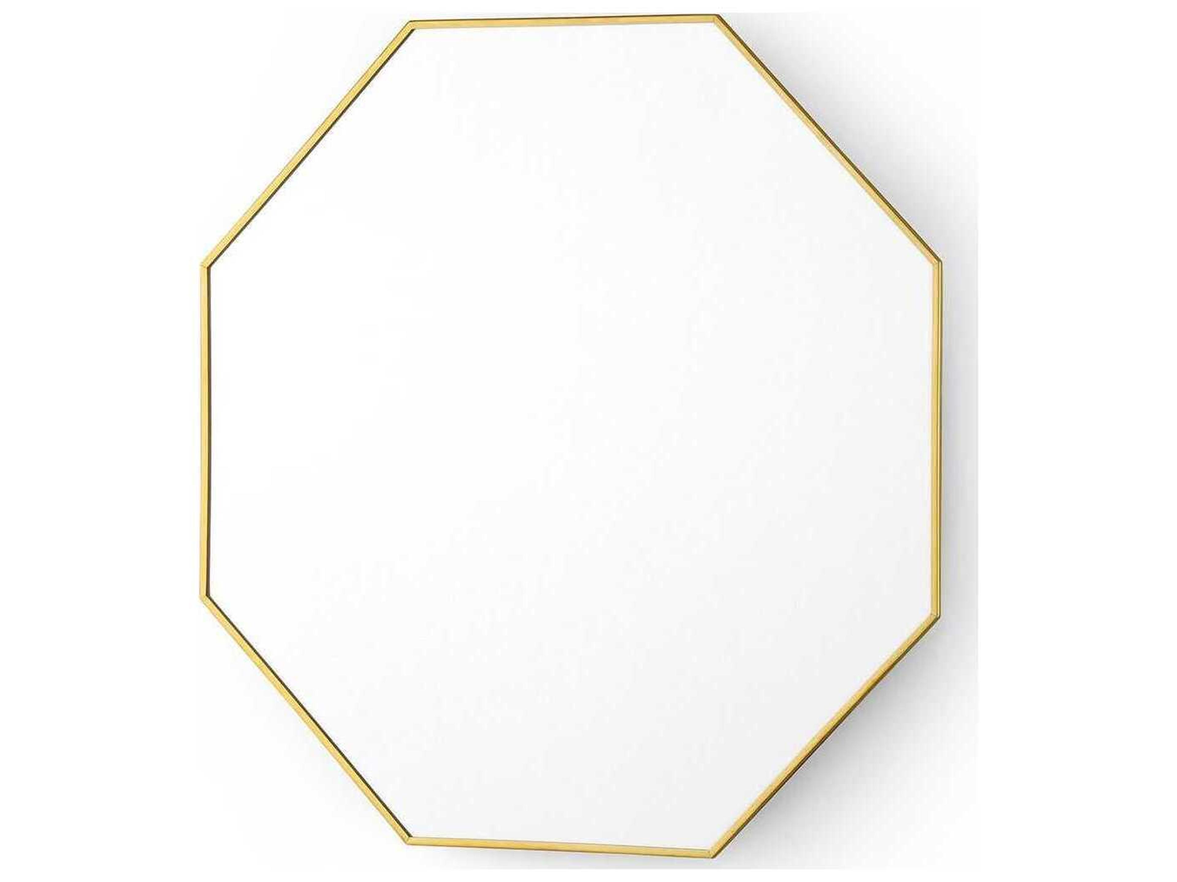Eaves Polished Brass Wall Mirror