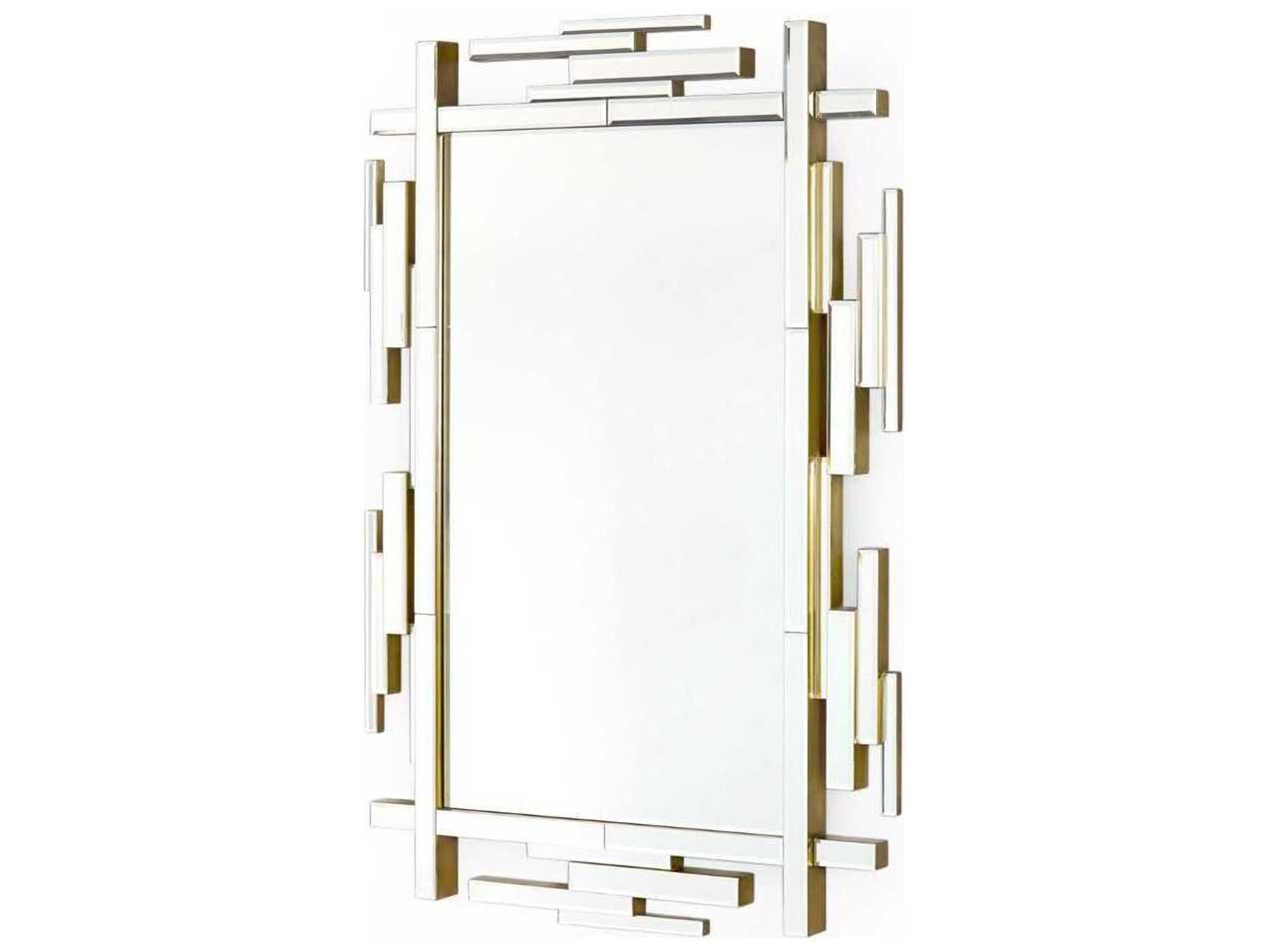 Edith Polished Brass Rectangular Wall Mirror