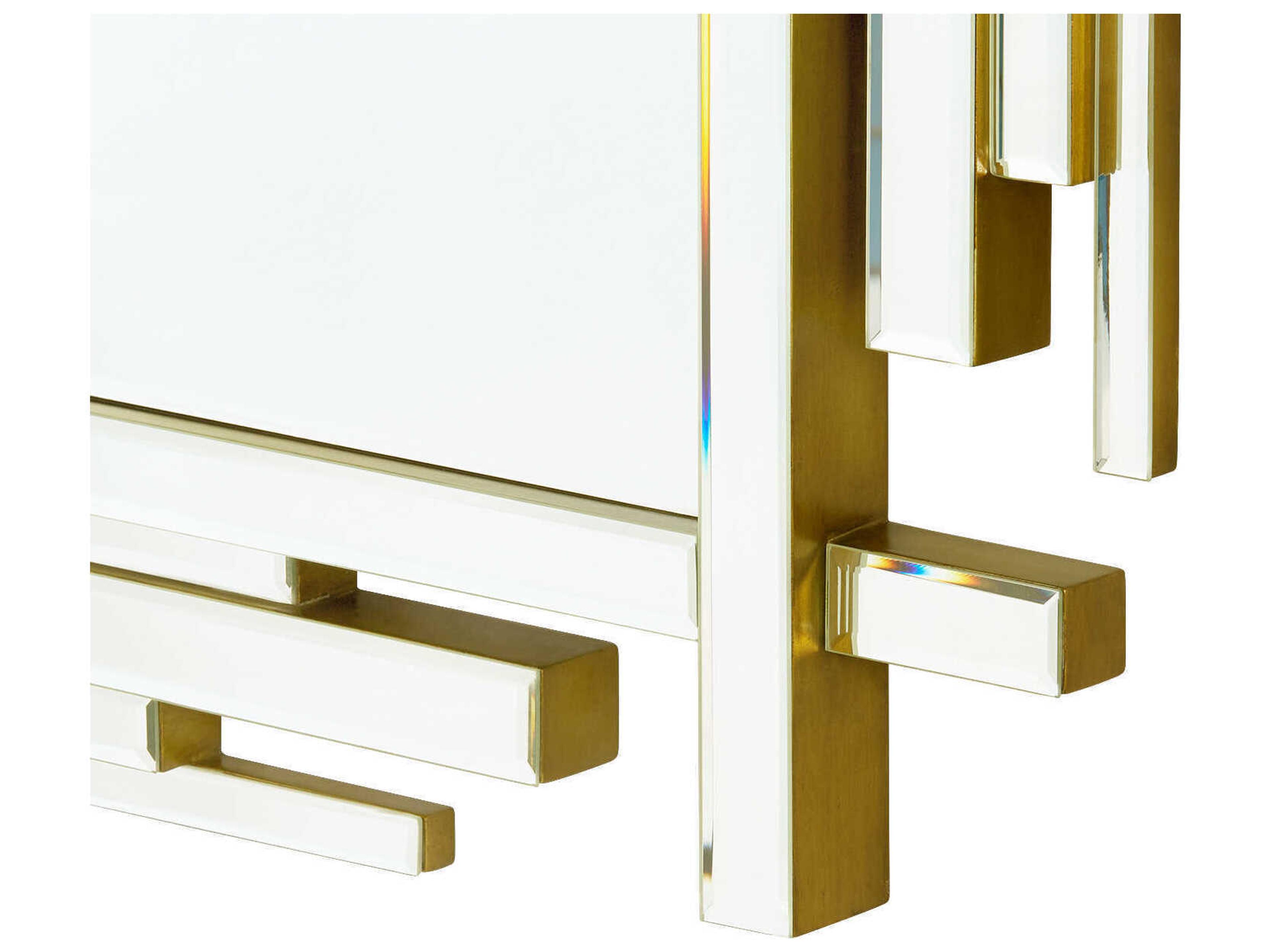 Villa & House Edith Polished Brass Rectangular Wall Mirror