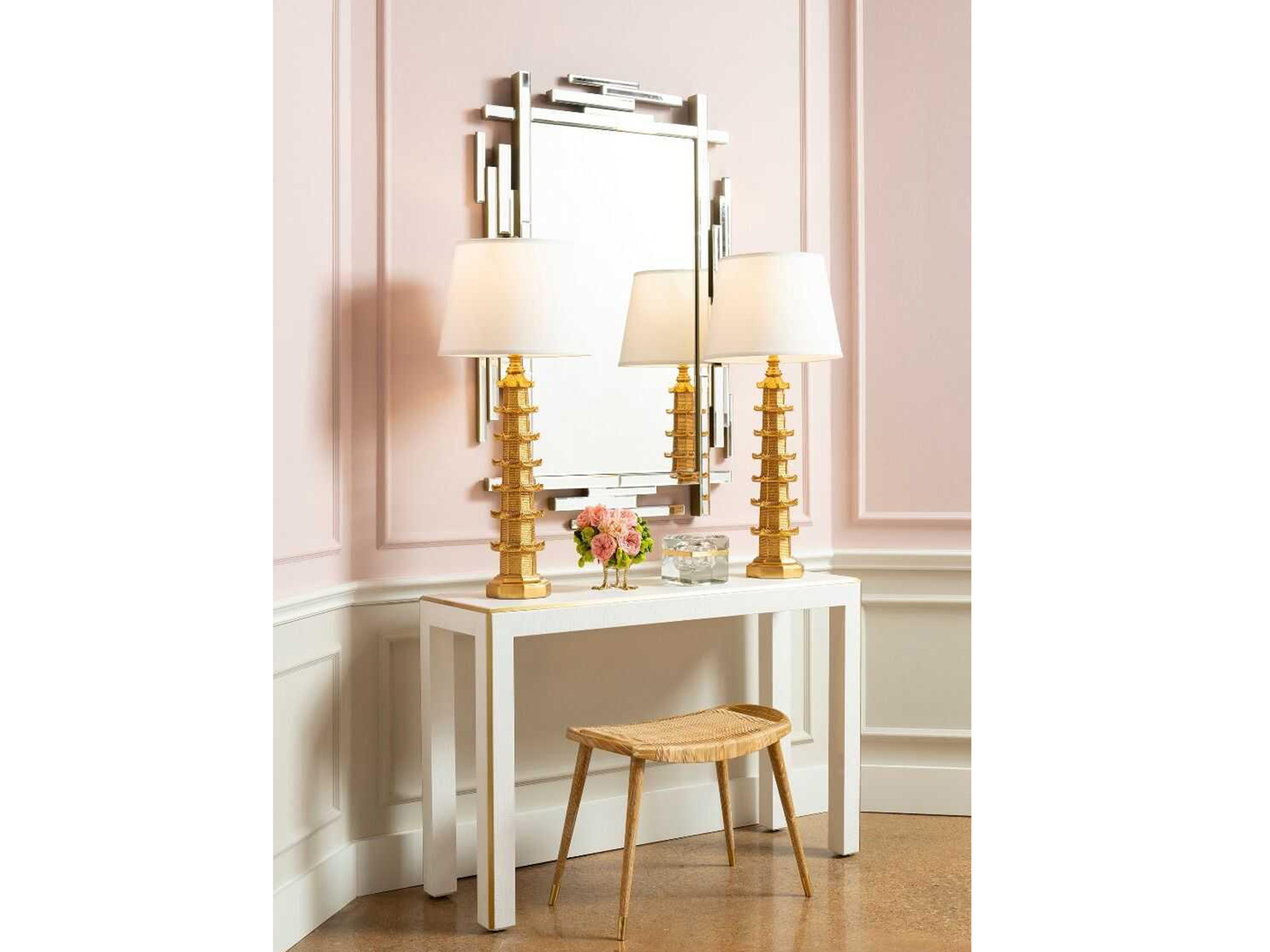 Villa & House Edith Polished Brass Rectangular Wall Mirror