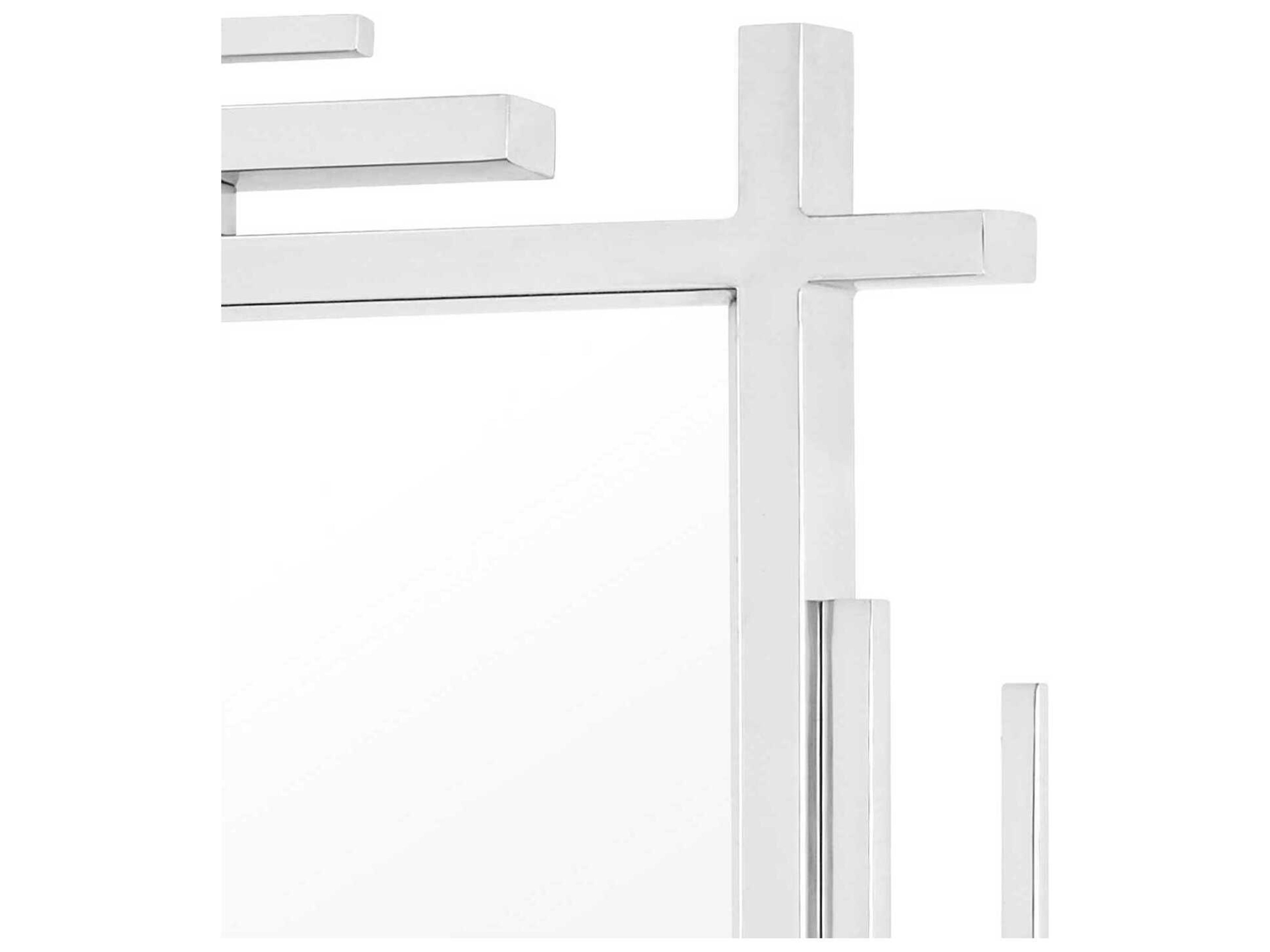 Villa & House Edith Silver Rectangular Wall Mirror