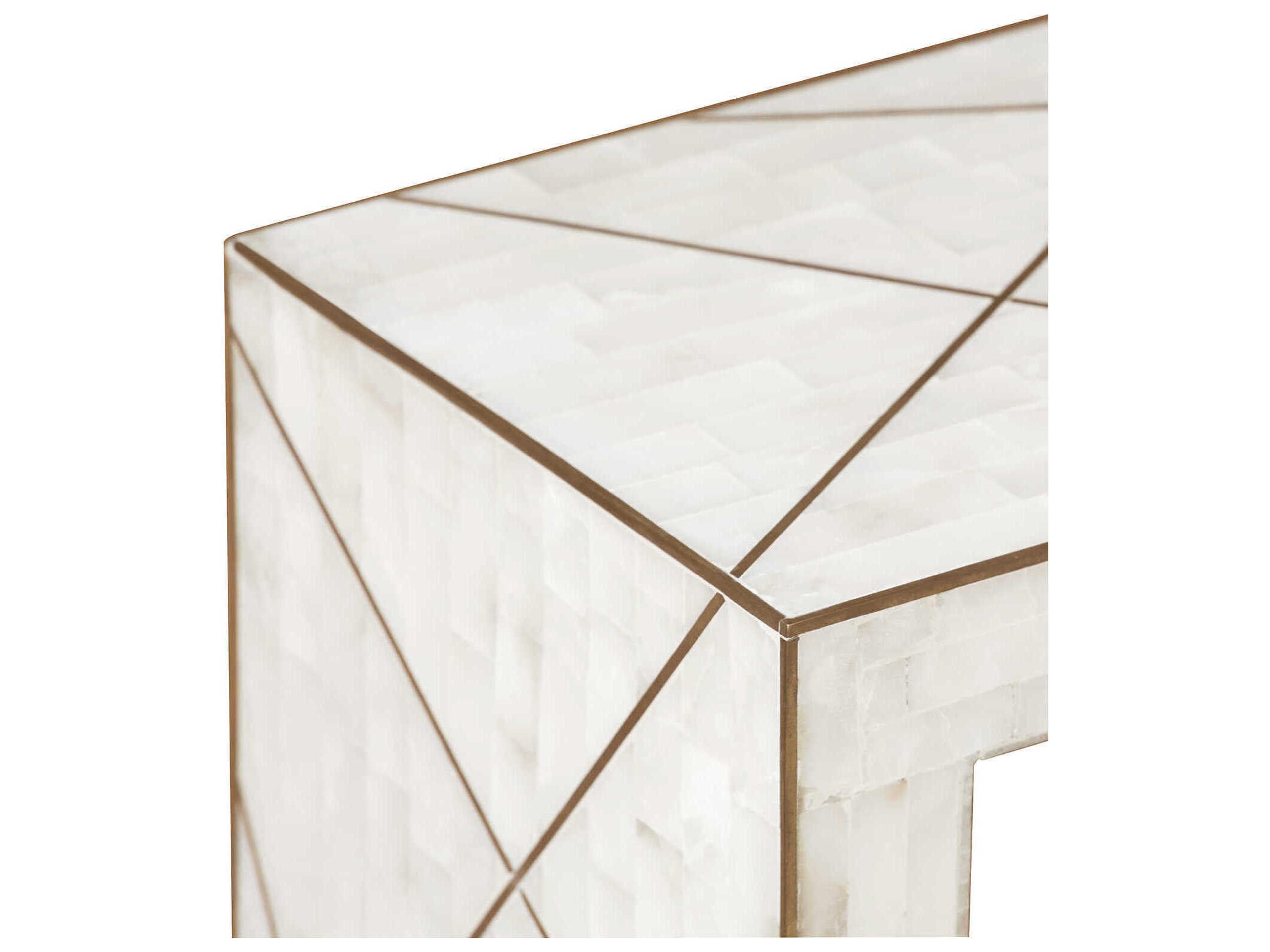 Villa & House Rectangular Marble Alabaster Console Table