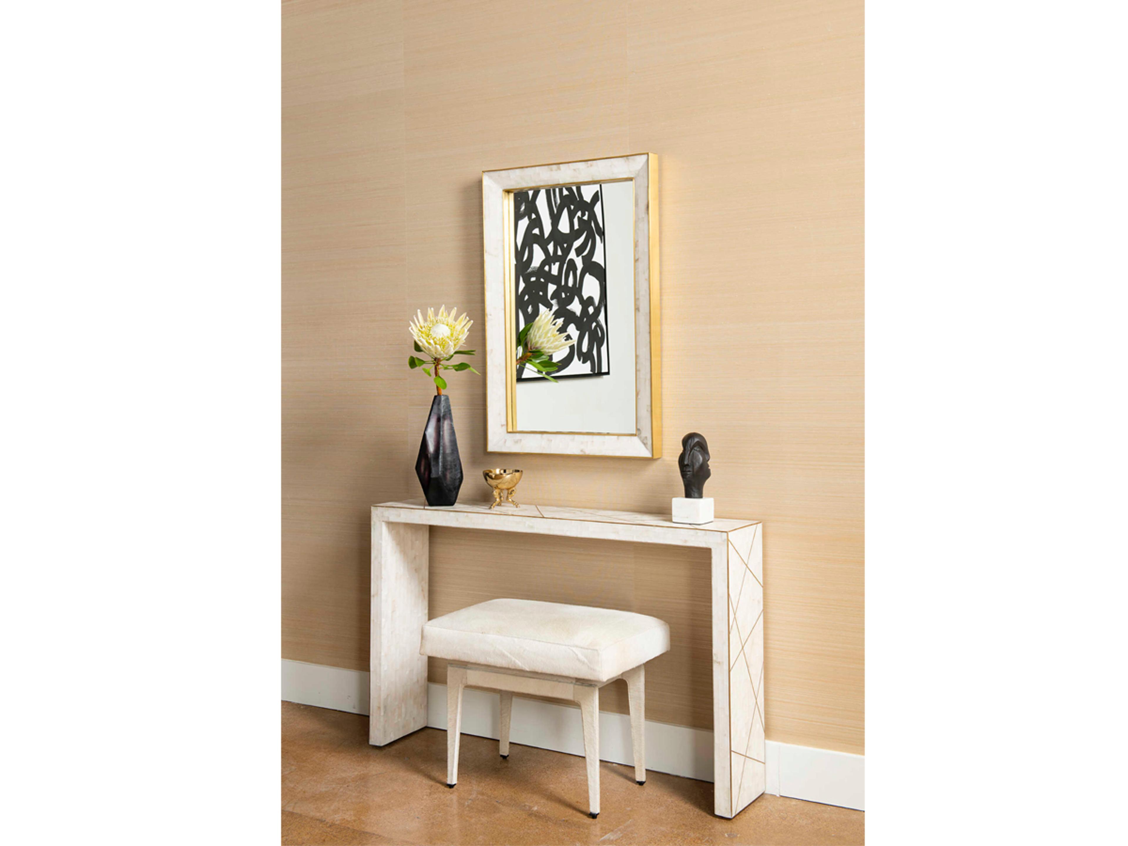 Villa & House Rectangular Marble Alabaster Console Table