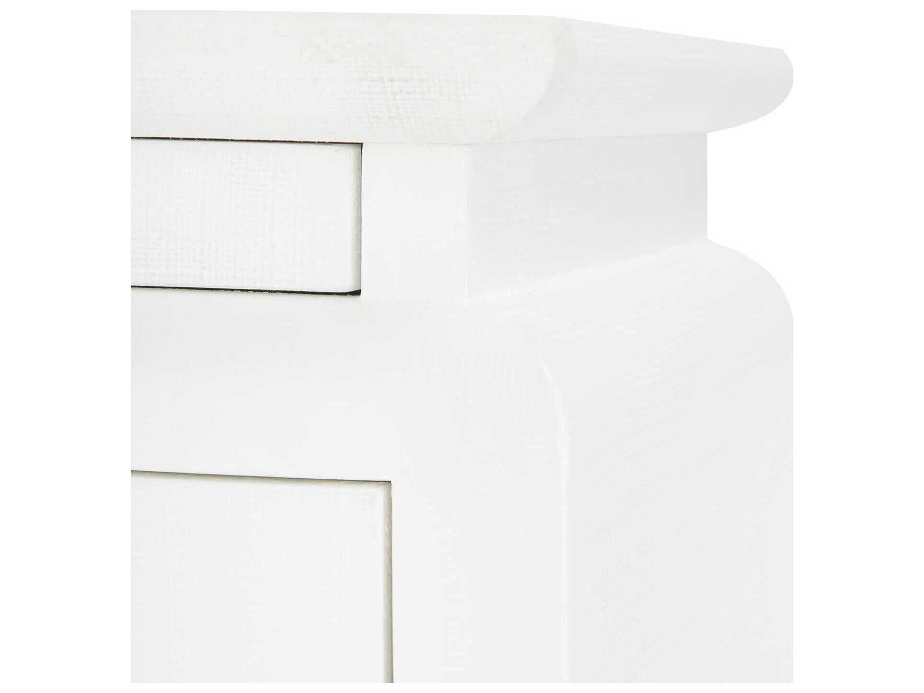 Villa & House 3-Drawers White Nightstand