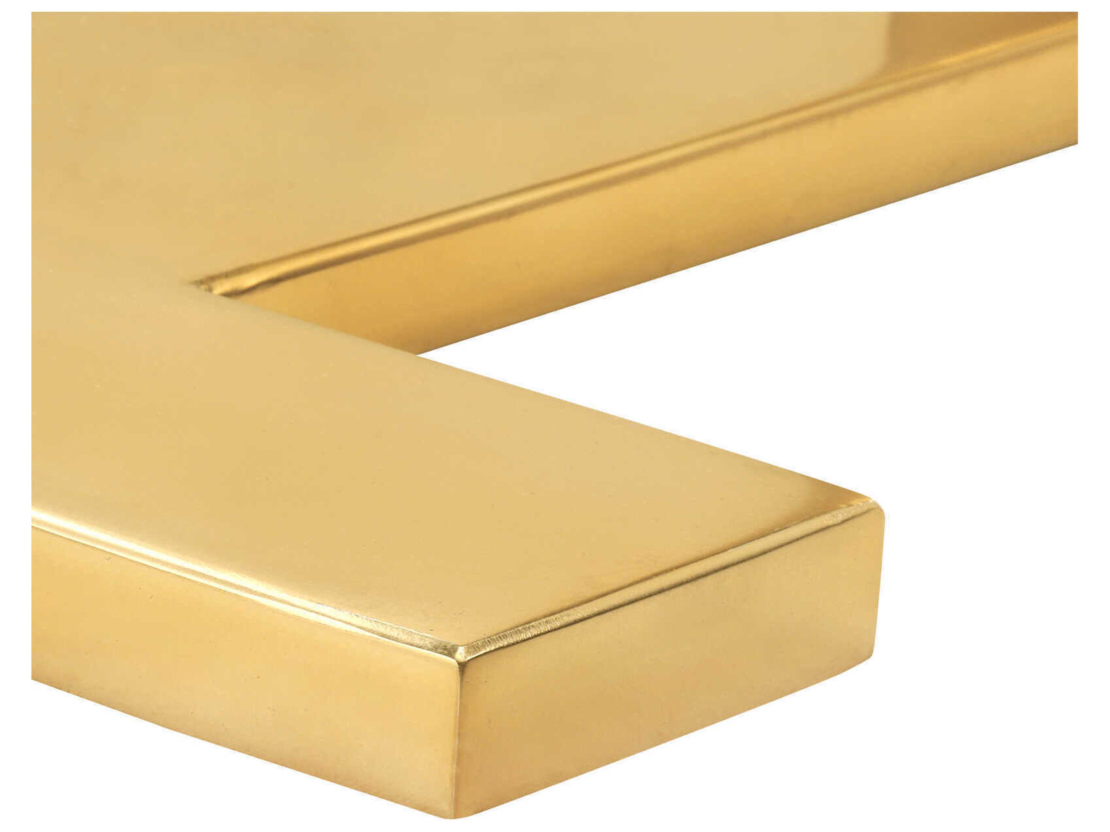 Villa & House Glass Brushed Brass End Table