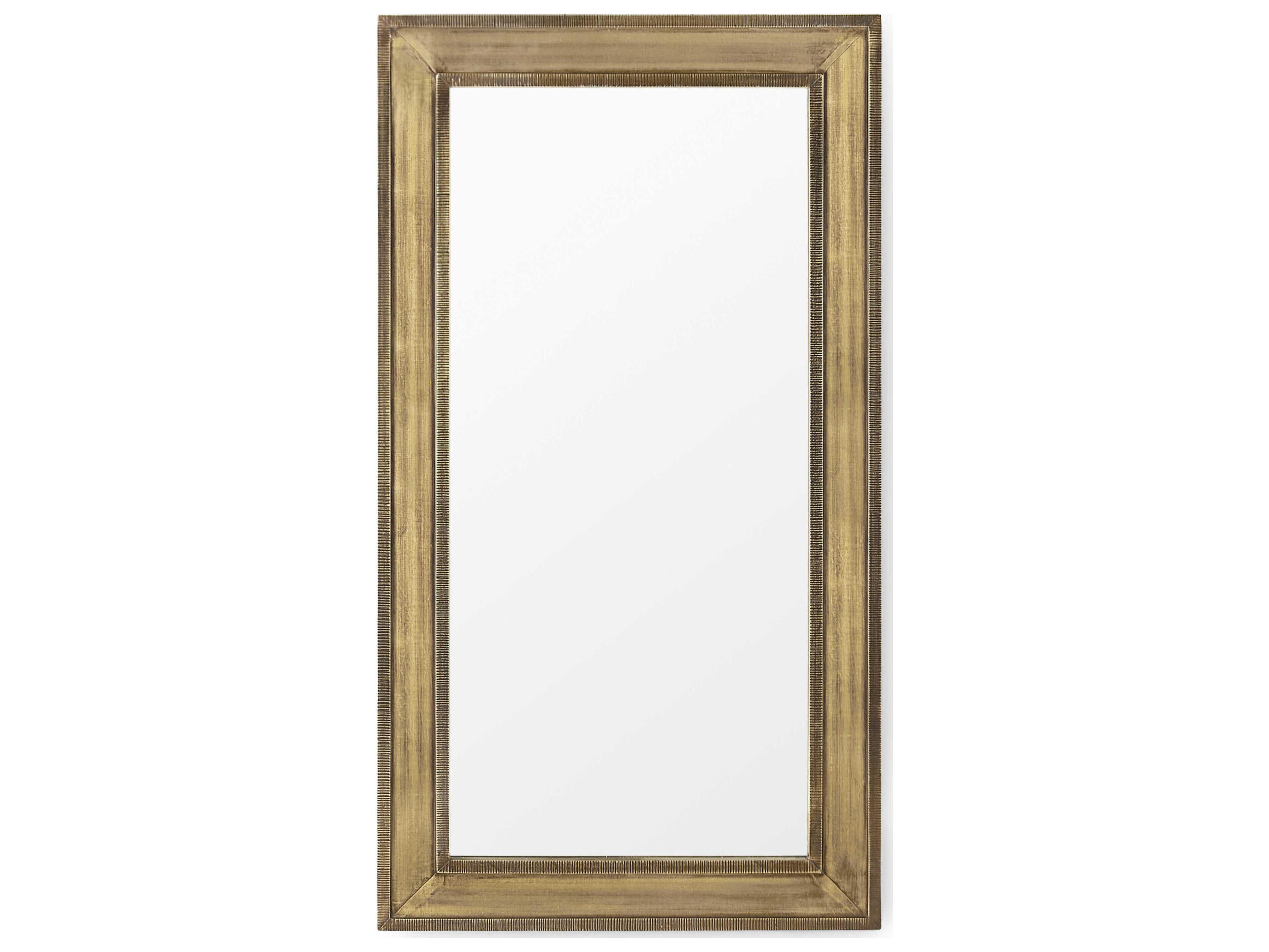 Ellen Antique Brass Rectangular Wall Mirror