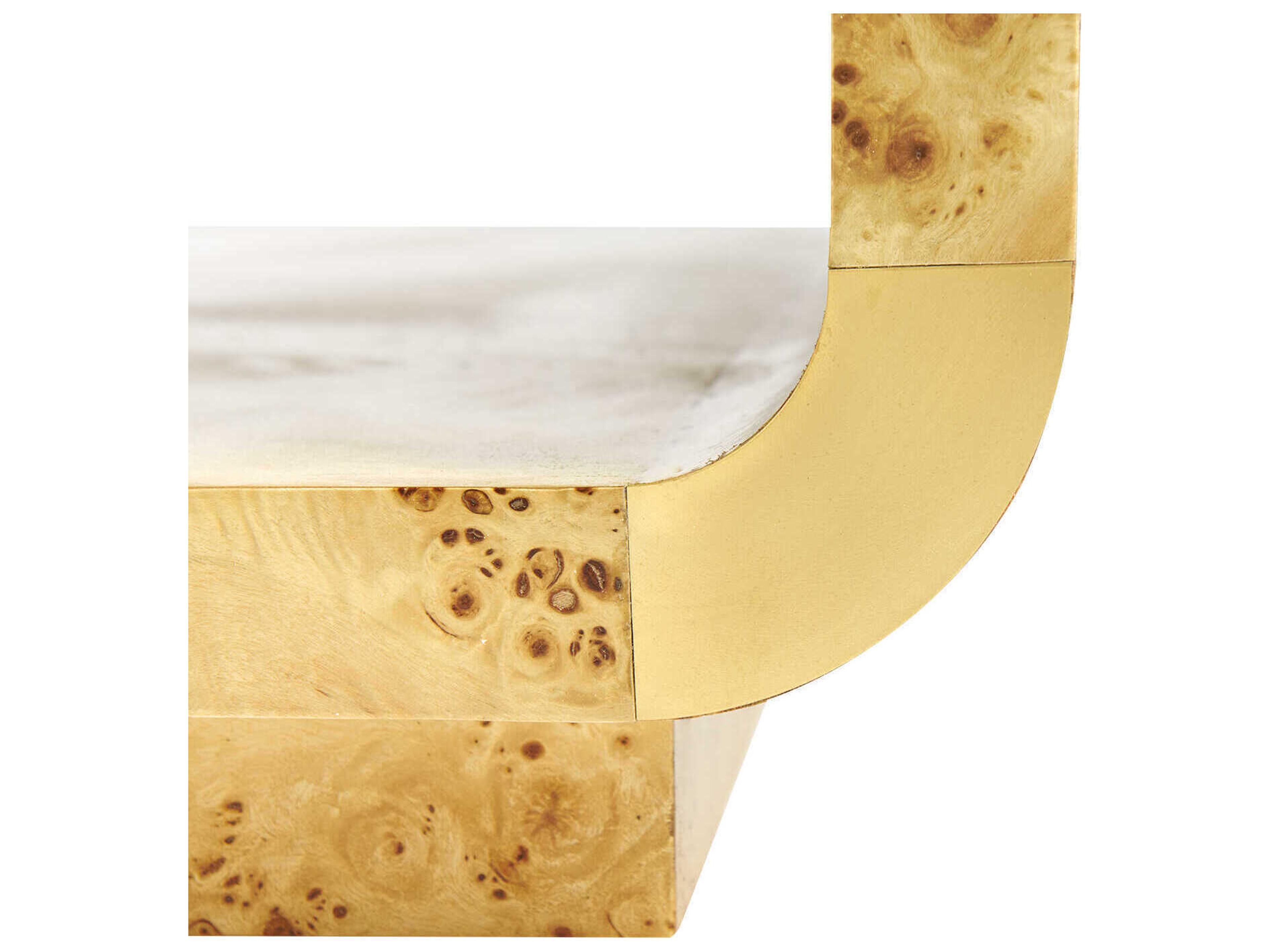 Villa & House Rectangular Wood Burl Coffee Table