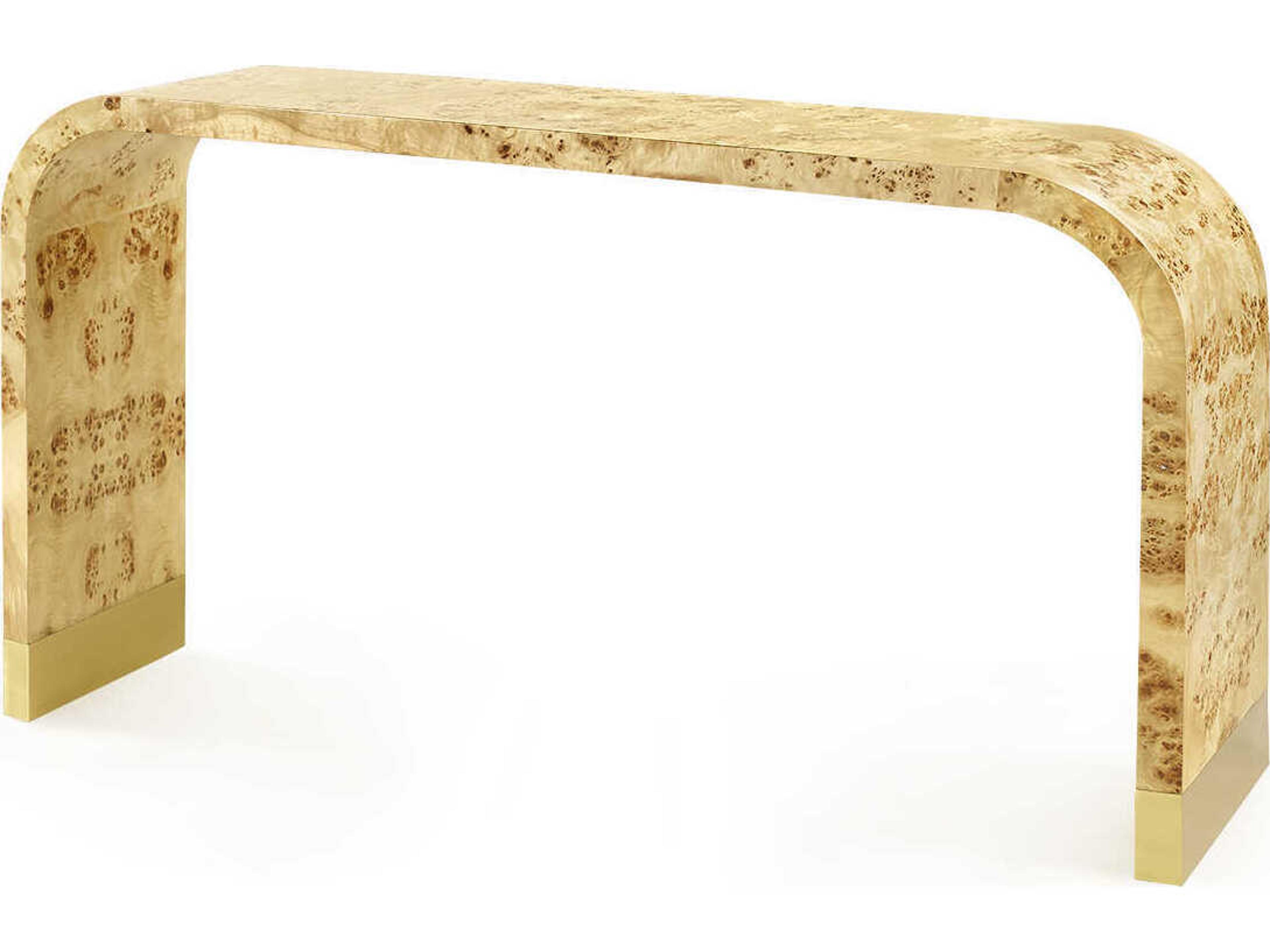 Villa & House Rectangular Wood Burl Console Table