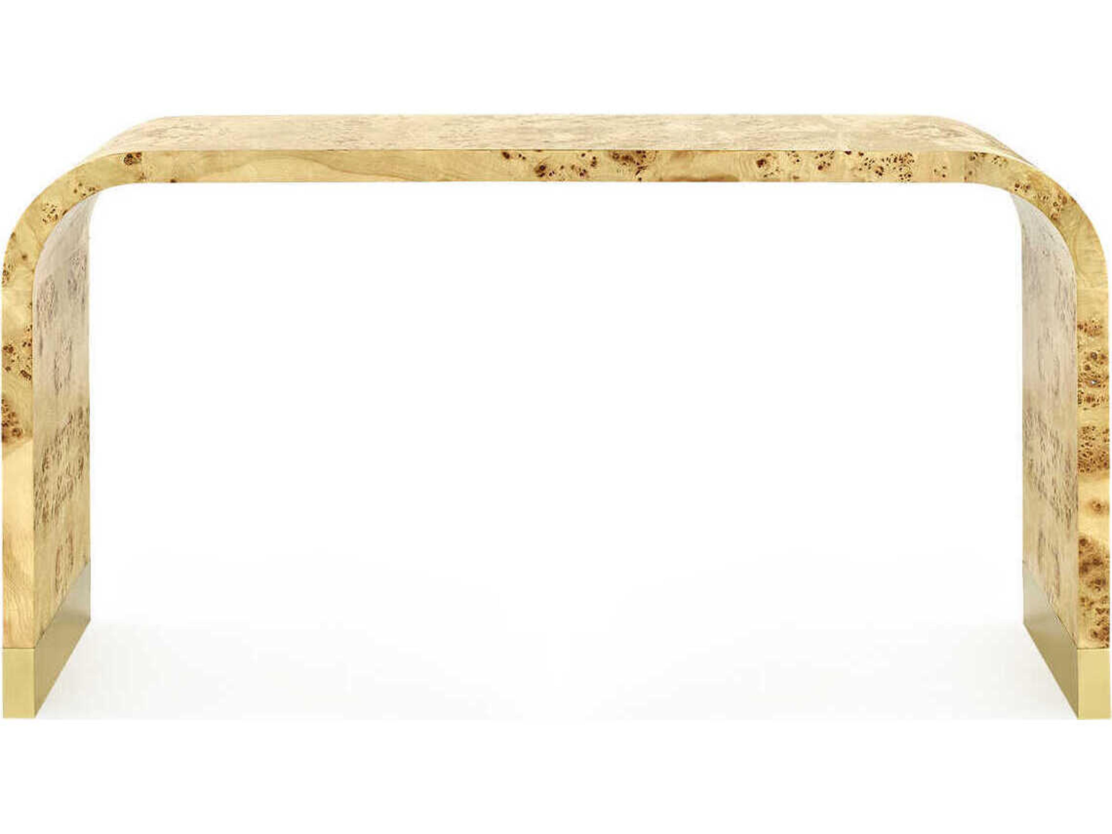 Villa & House Rectangular Wood Burl Console Table