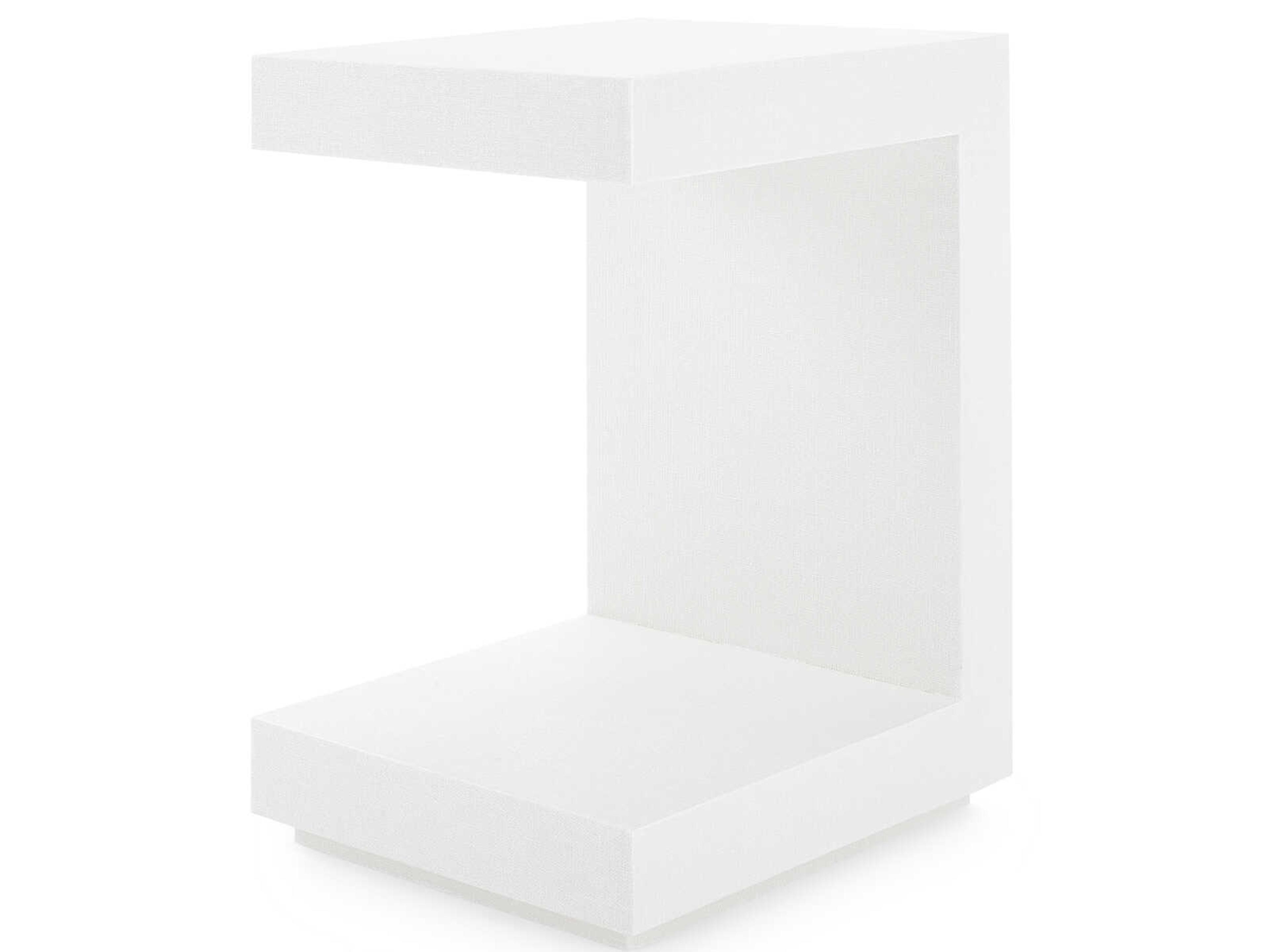 Villa & House Rectangular Wood Chiffon White End Table