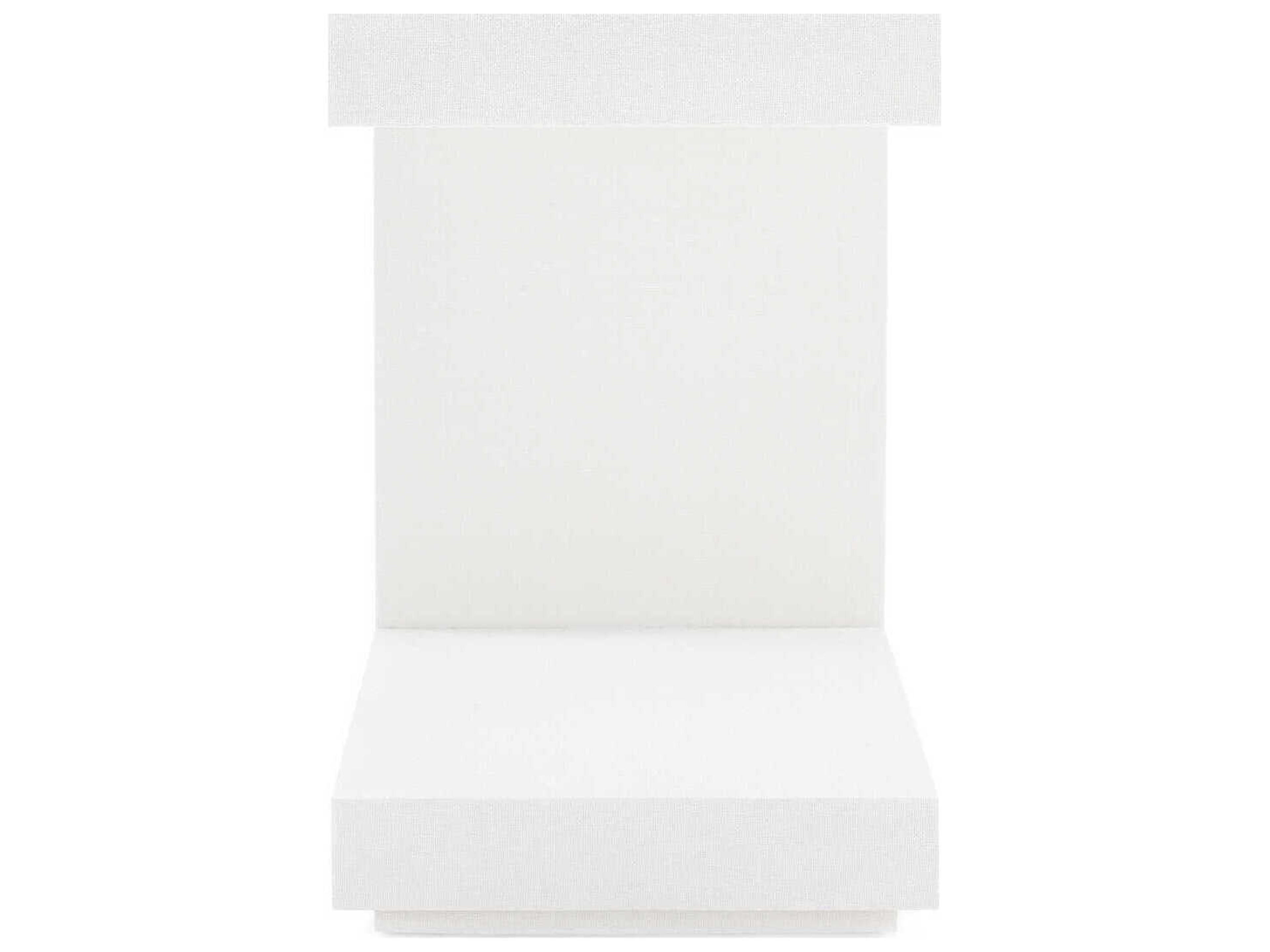 Villa & House Rectangular Wood Chiffon White End Table