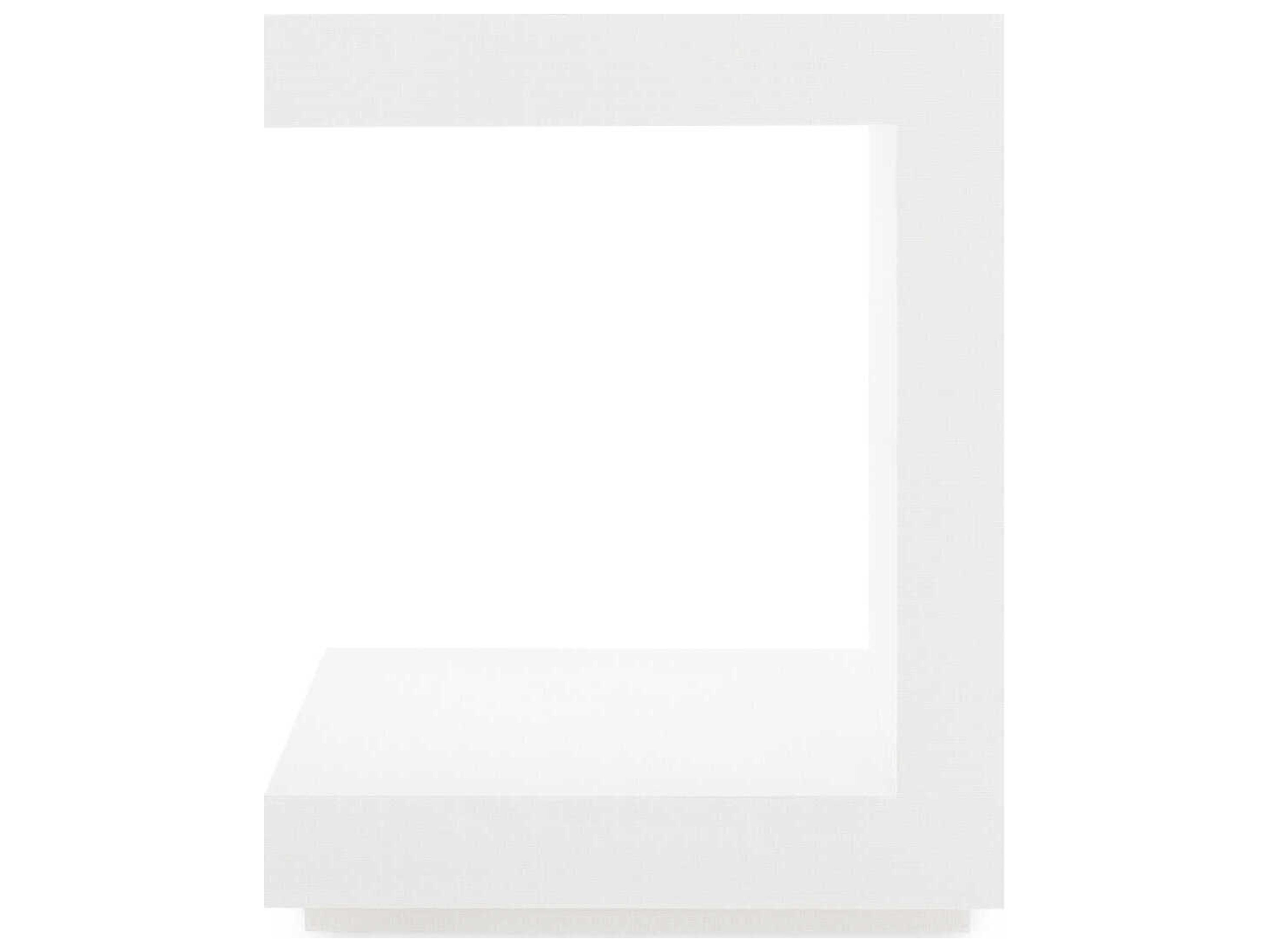 Villa & House Rectangular Wood Chiffon White End Table