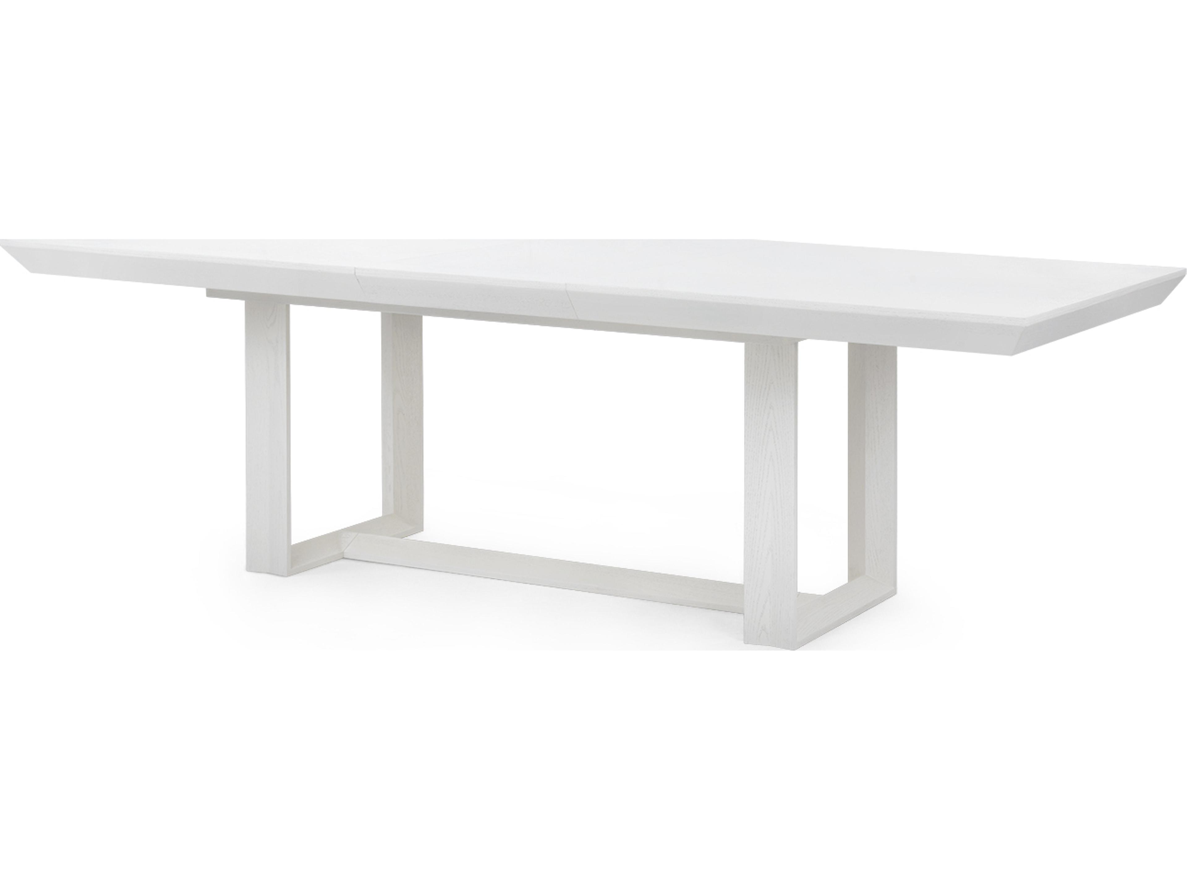 Villa & House Finn Rectangular Wood Glazed Whisper White Dining Table