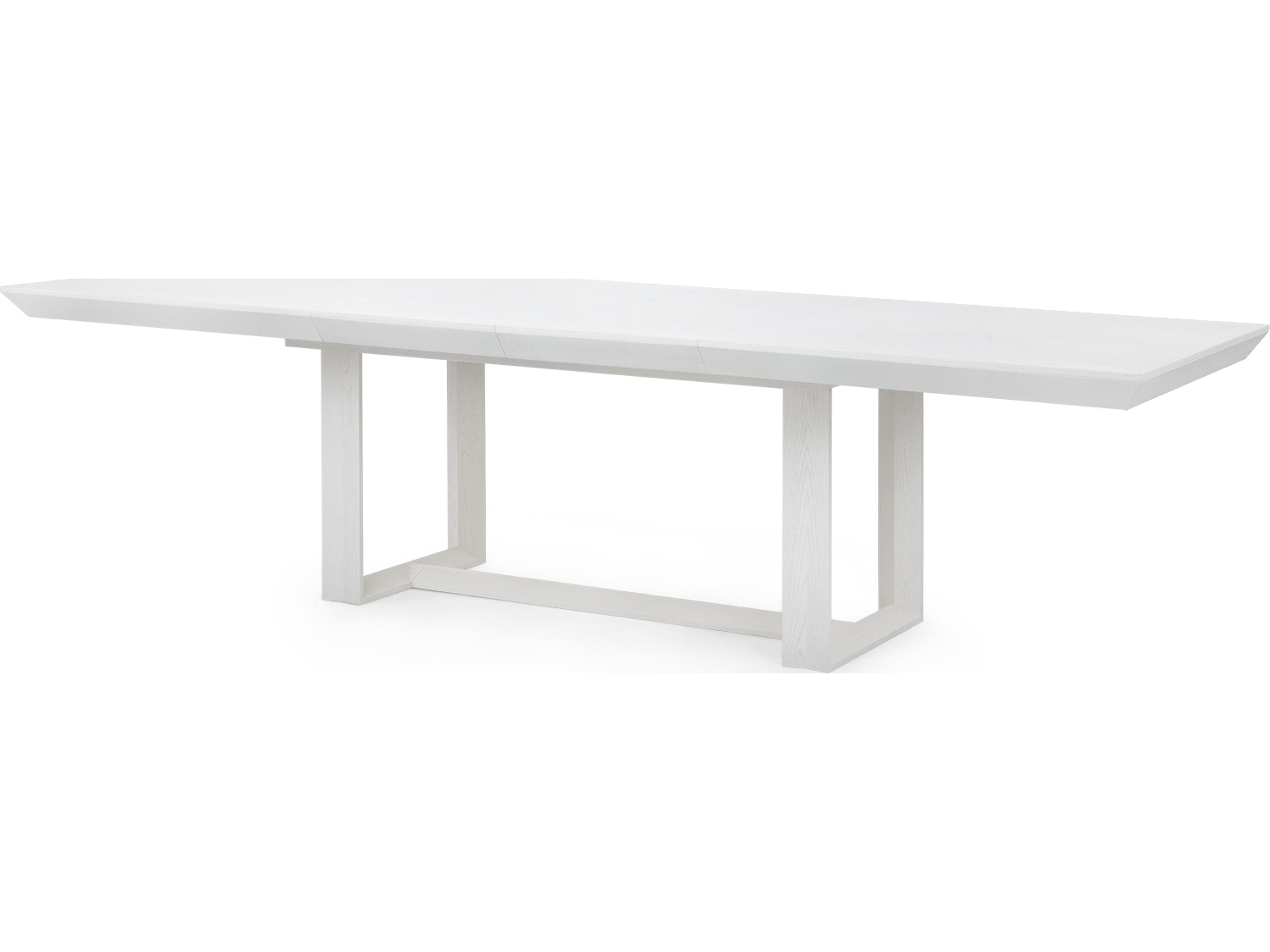 Villa & House Finn Rectangular Wood Glazed Whisper White Dining Table