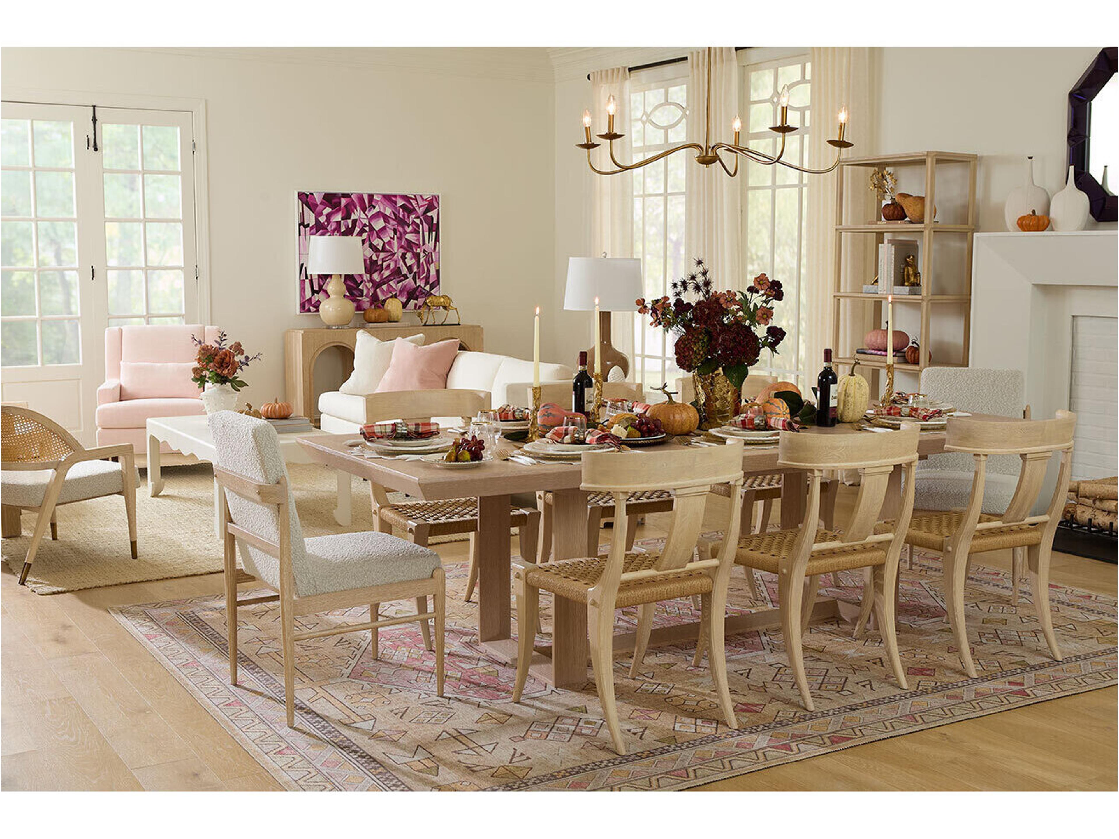 Villa & House Finn Rectangular Wood Sand Dining Table