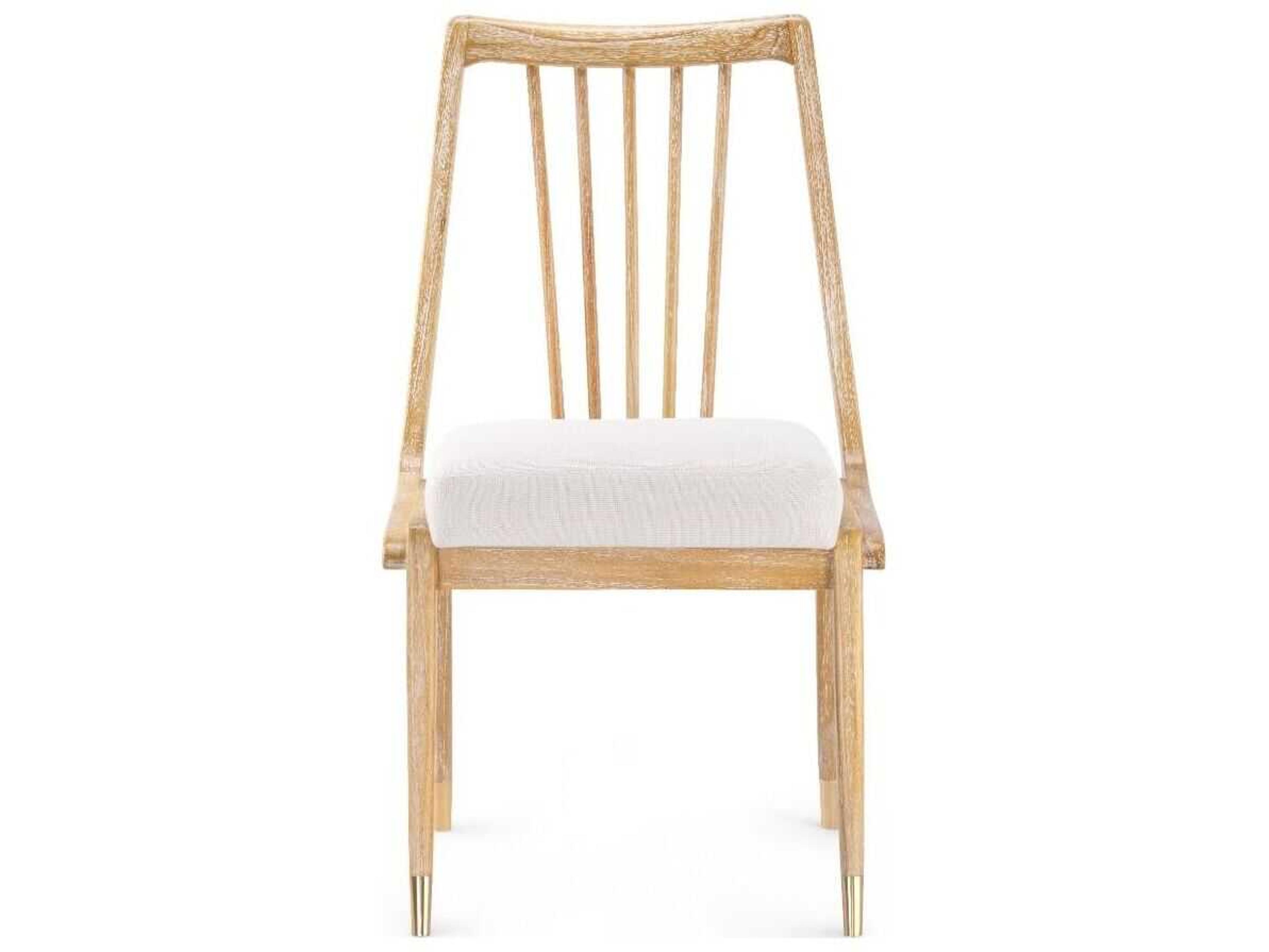 Villa & House Fiona Mahogany Wood Natural Upholstered Armless Dining Chair
