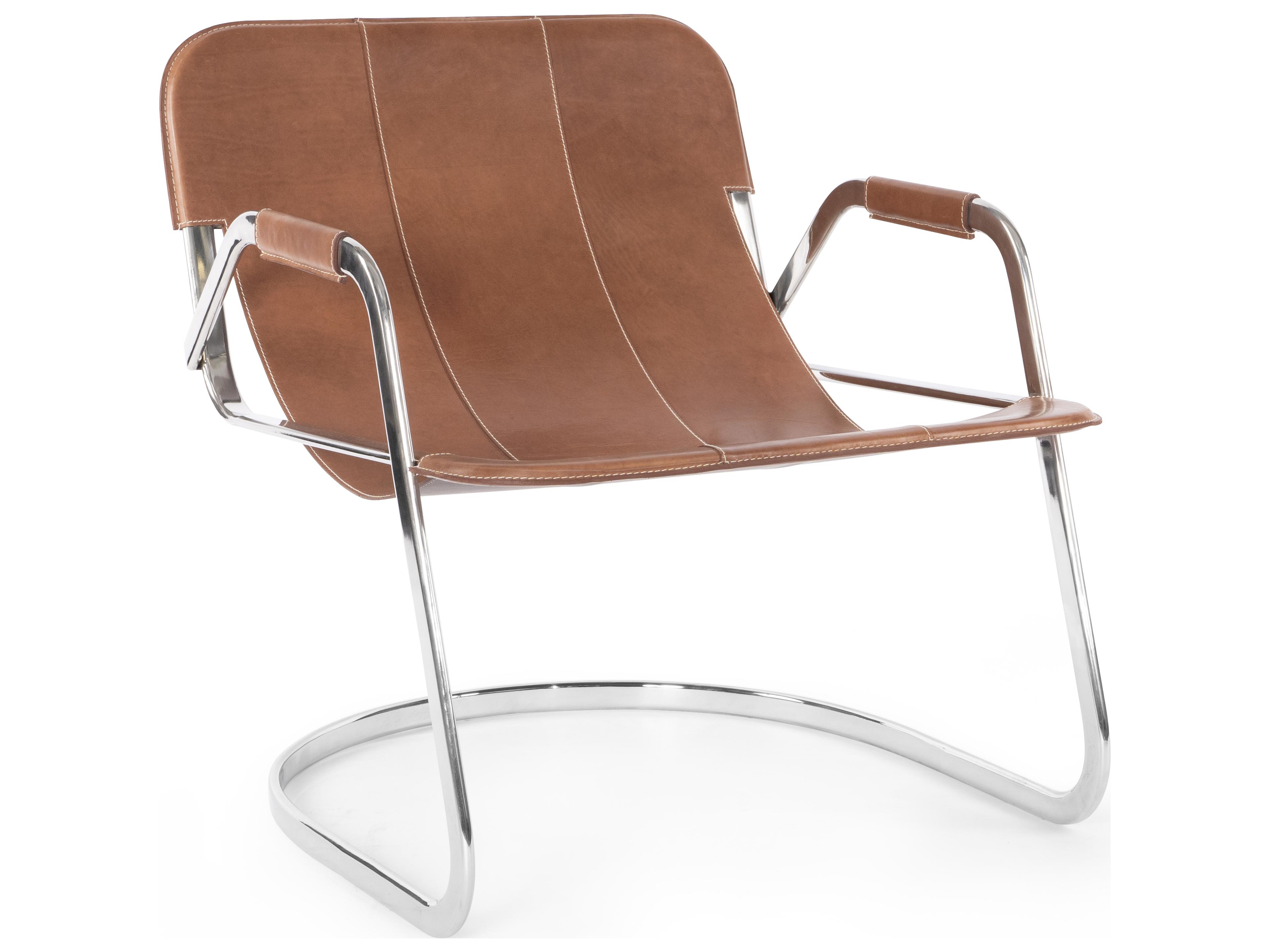 Frank Brown Leather Accent Chair