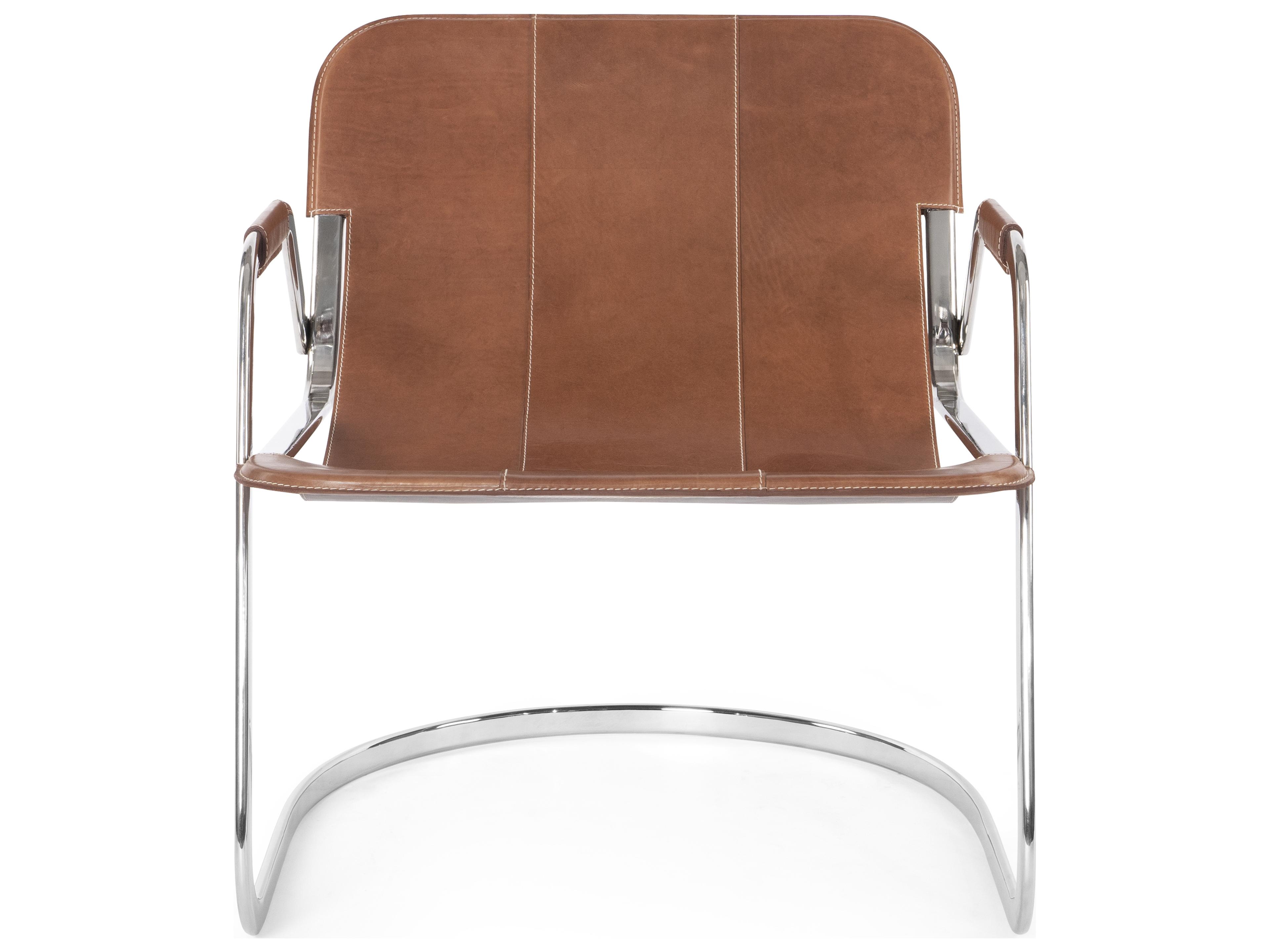 Villa & House Frank Brown Leather Accent Chair