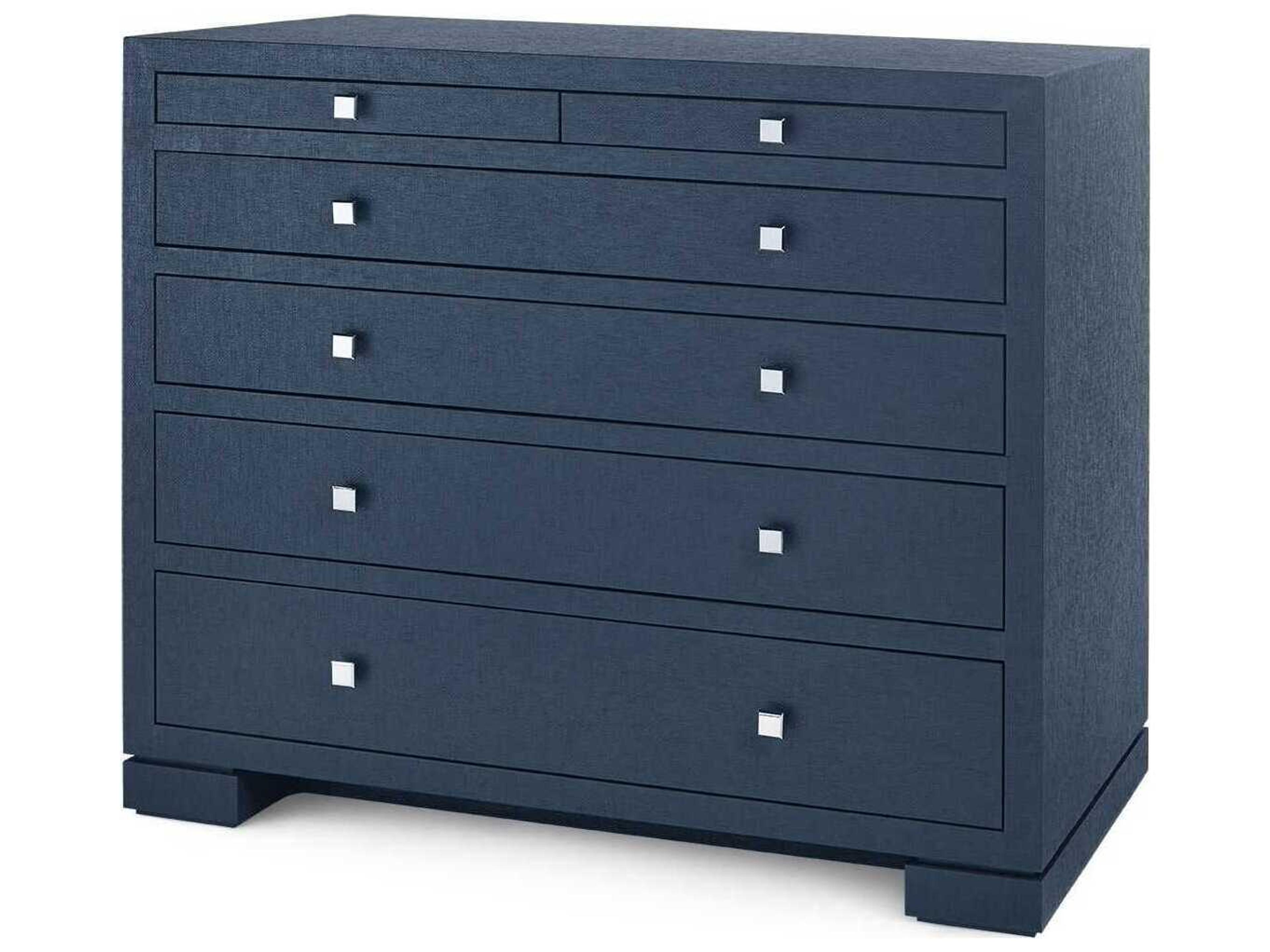 Frances 6-Drawers Blue Dresser