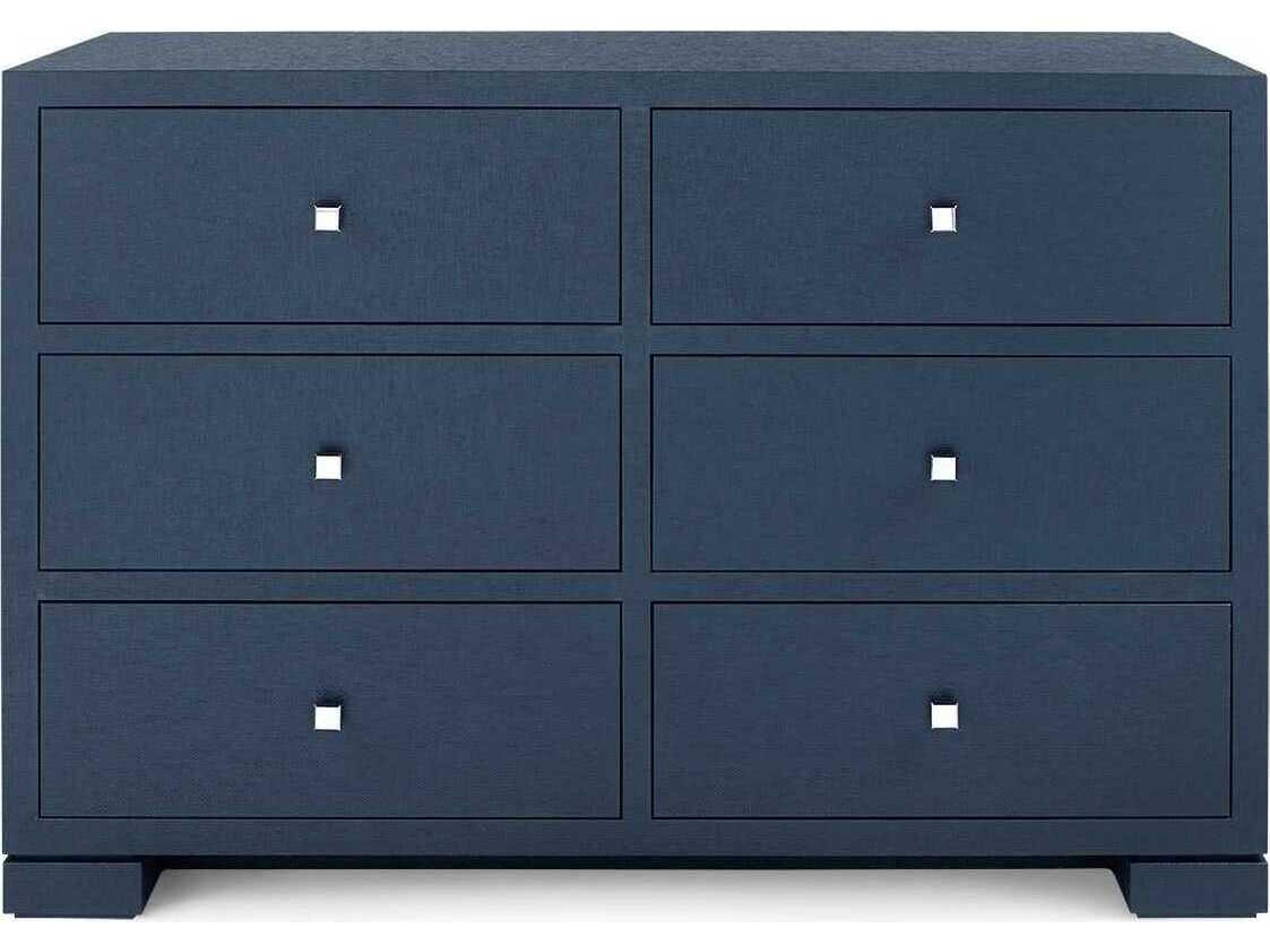 Villa & House Frances Extra Large 6-Drawers Blue Double Dresser