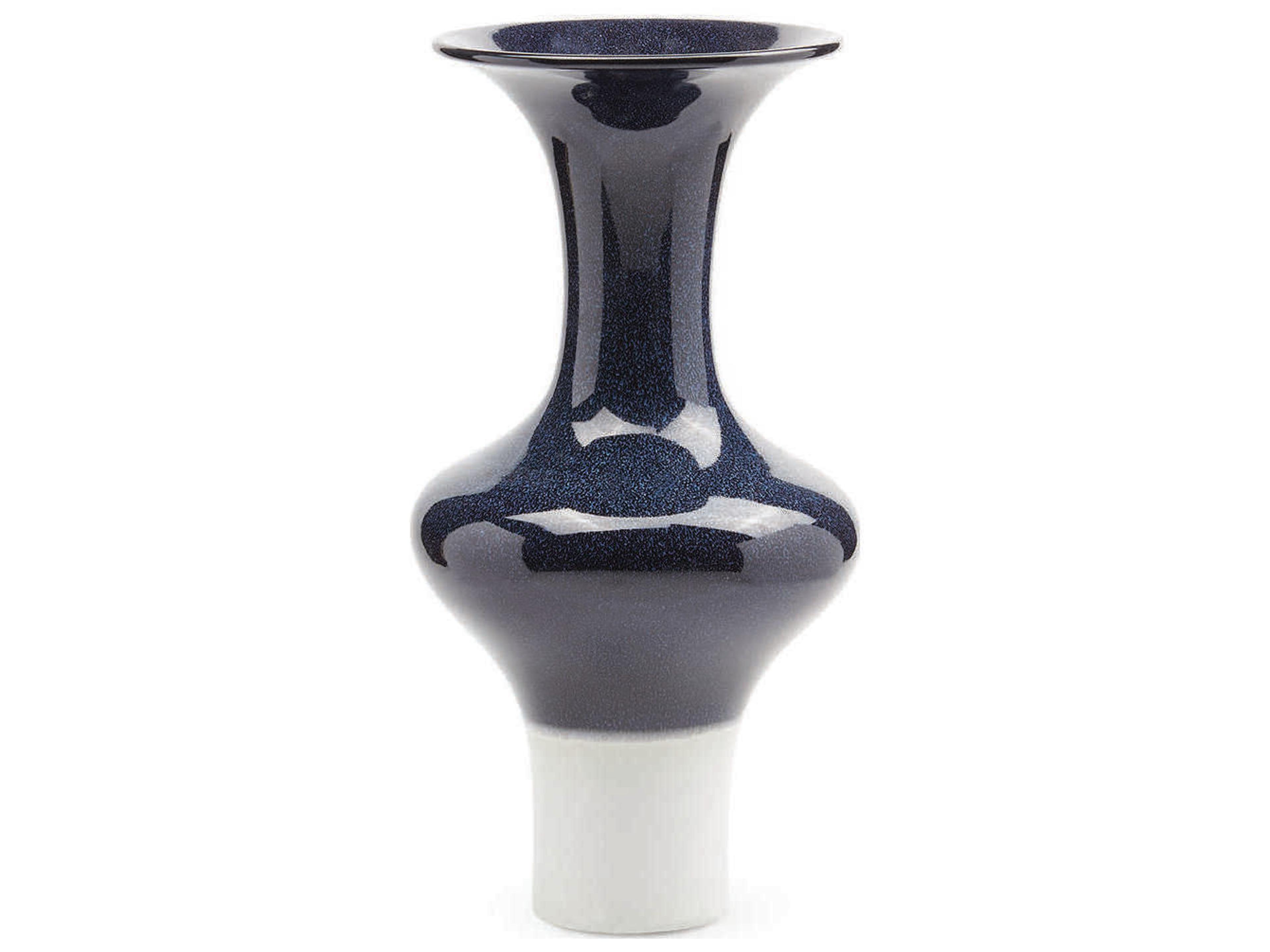 Villa & House Deep Blue and White Flare Blue Vase