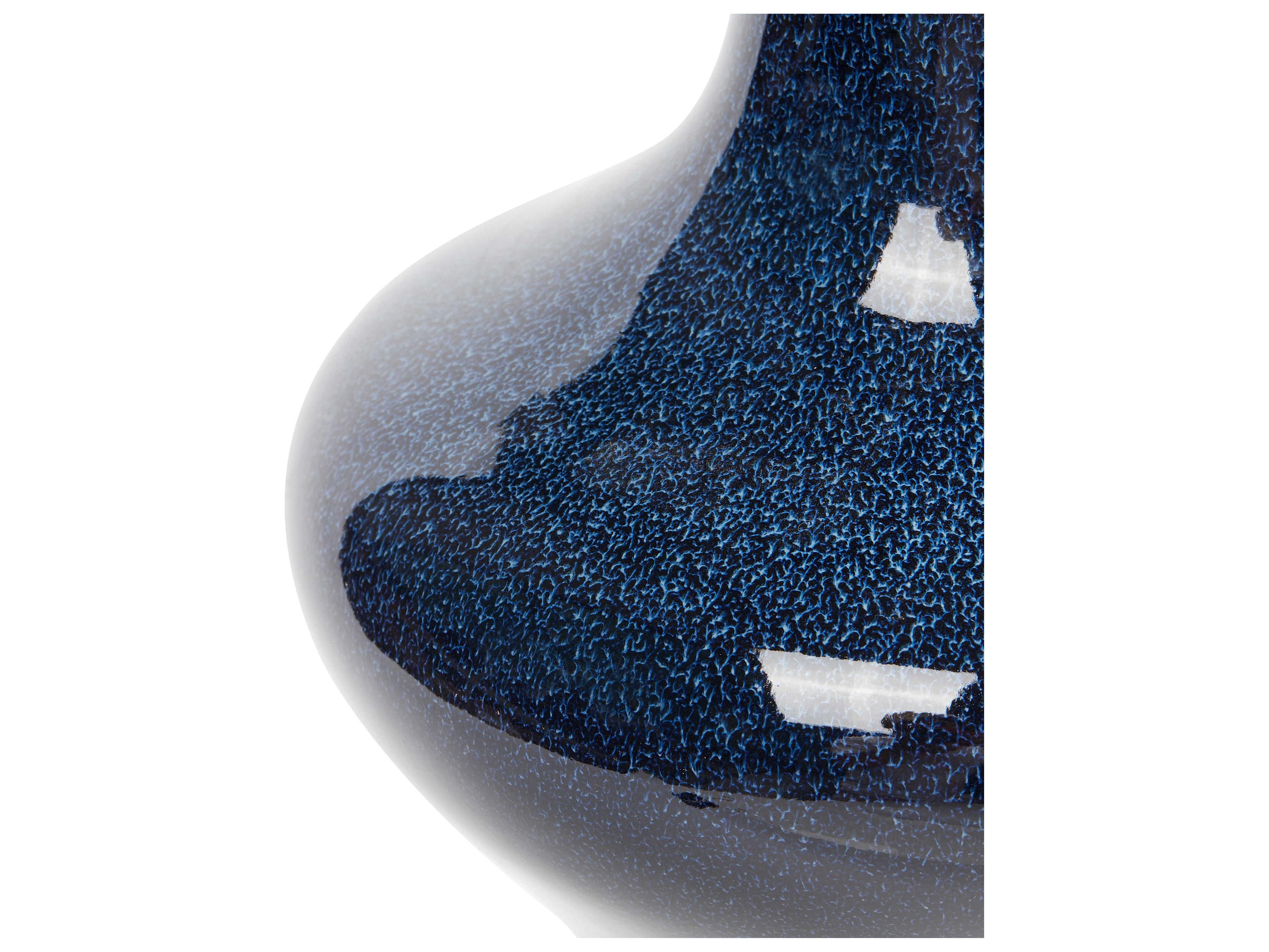 Villa & House Deep Blue and White Flare Blue Vase