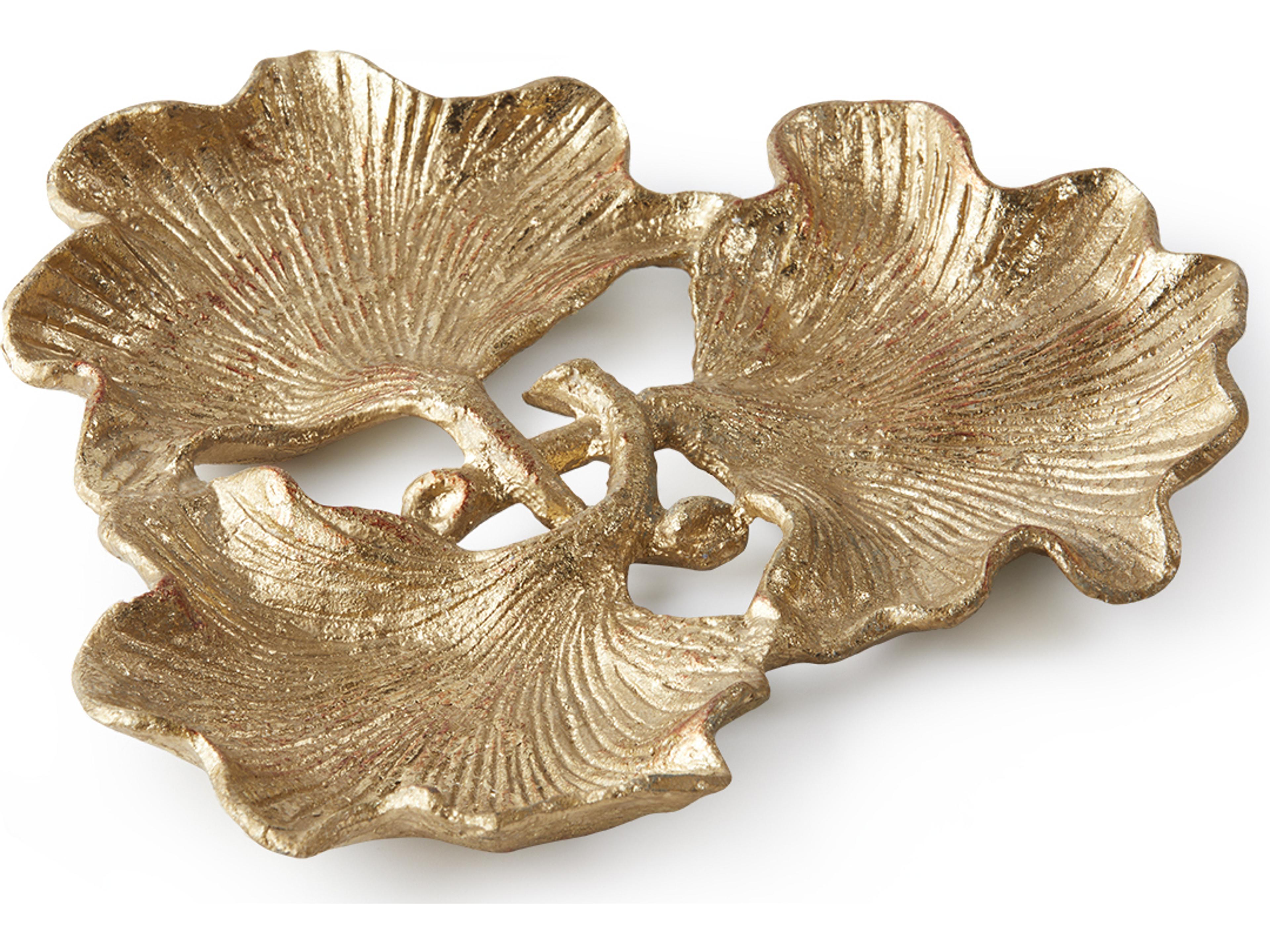 Villa & House Large Gold Leaf Decorative Plate