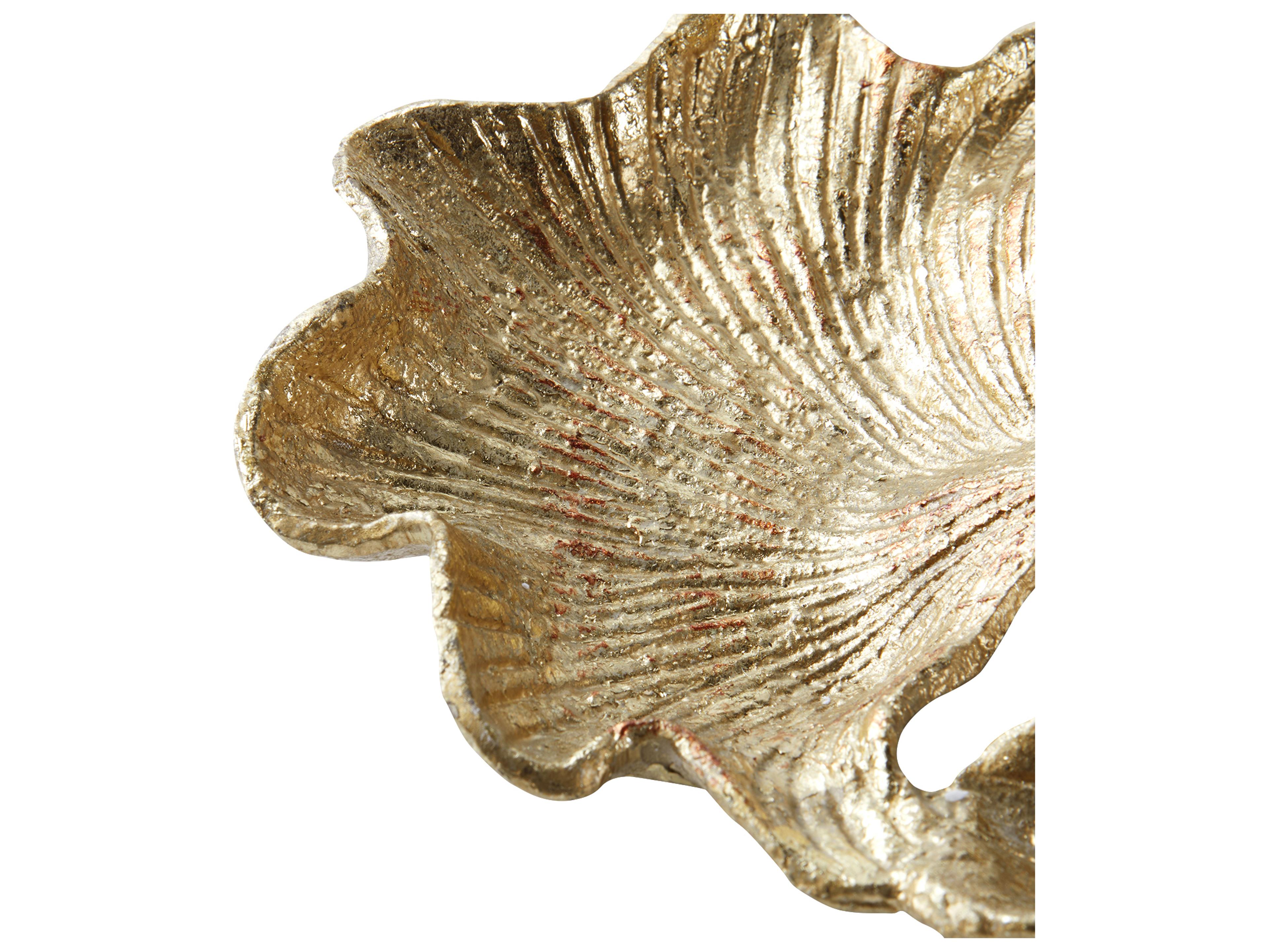 Villa & House Large Gold Leaf Decorative Plate