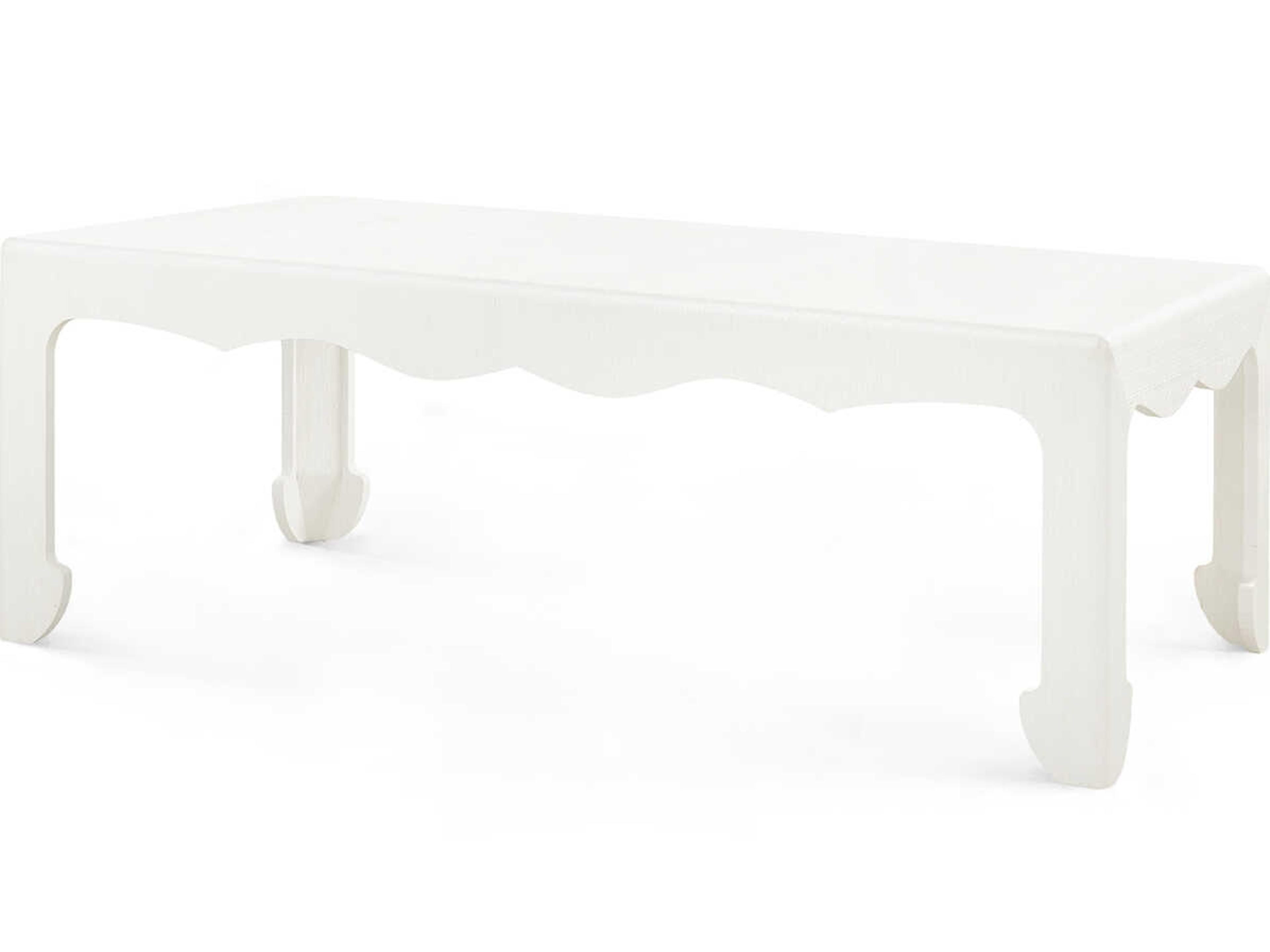 Gianna Rectangular Sand White Coffee Table