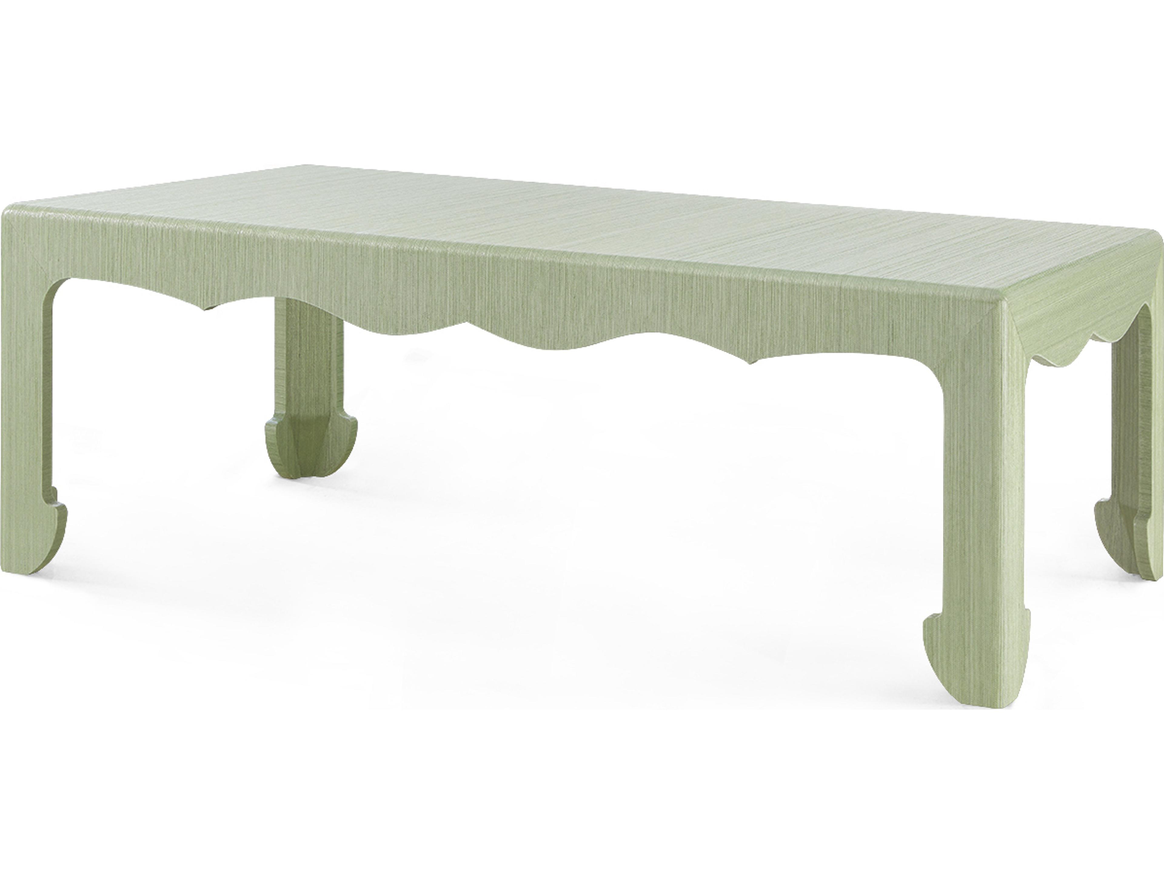 Gianna Rectangular Wood Spring Green Coffee Table