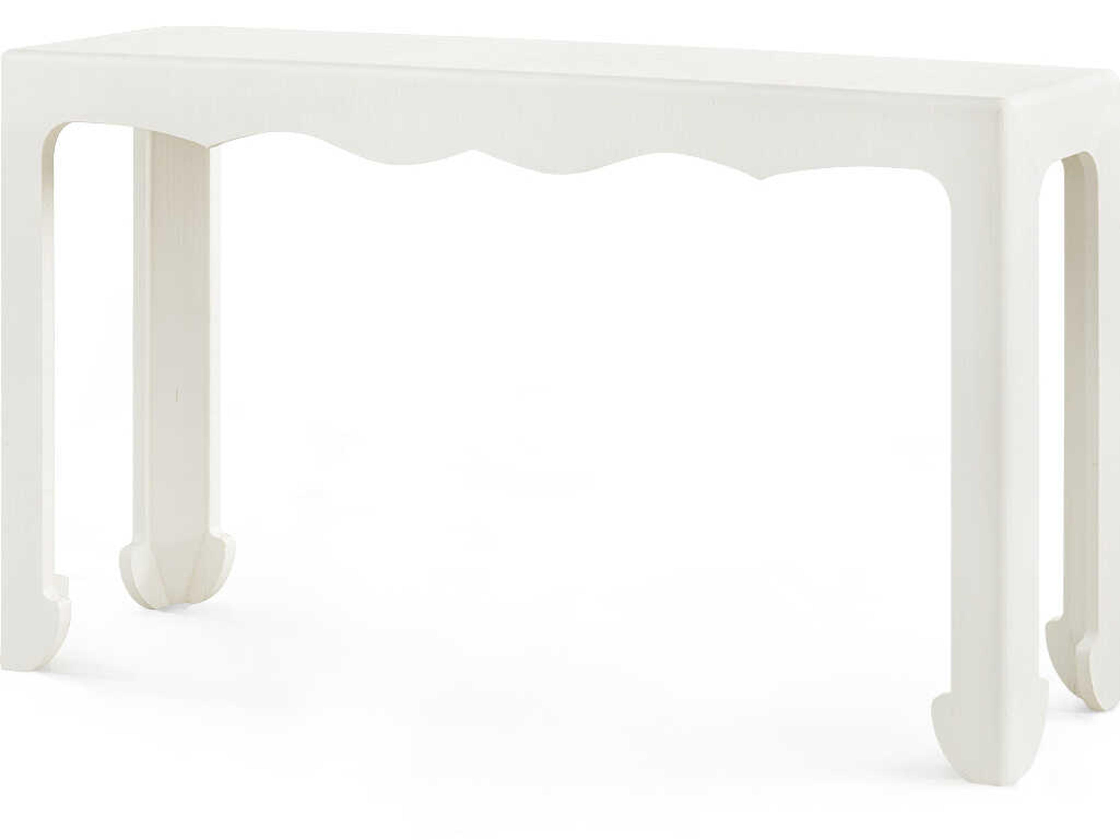 Gianna Rectangular Sand White Console Table