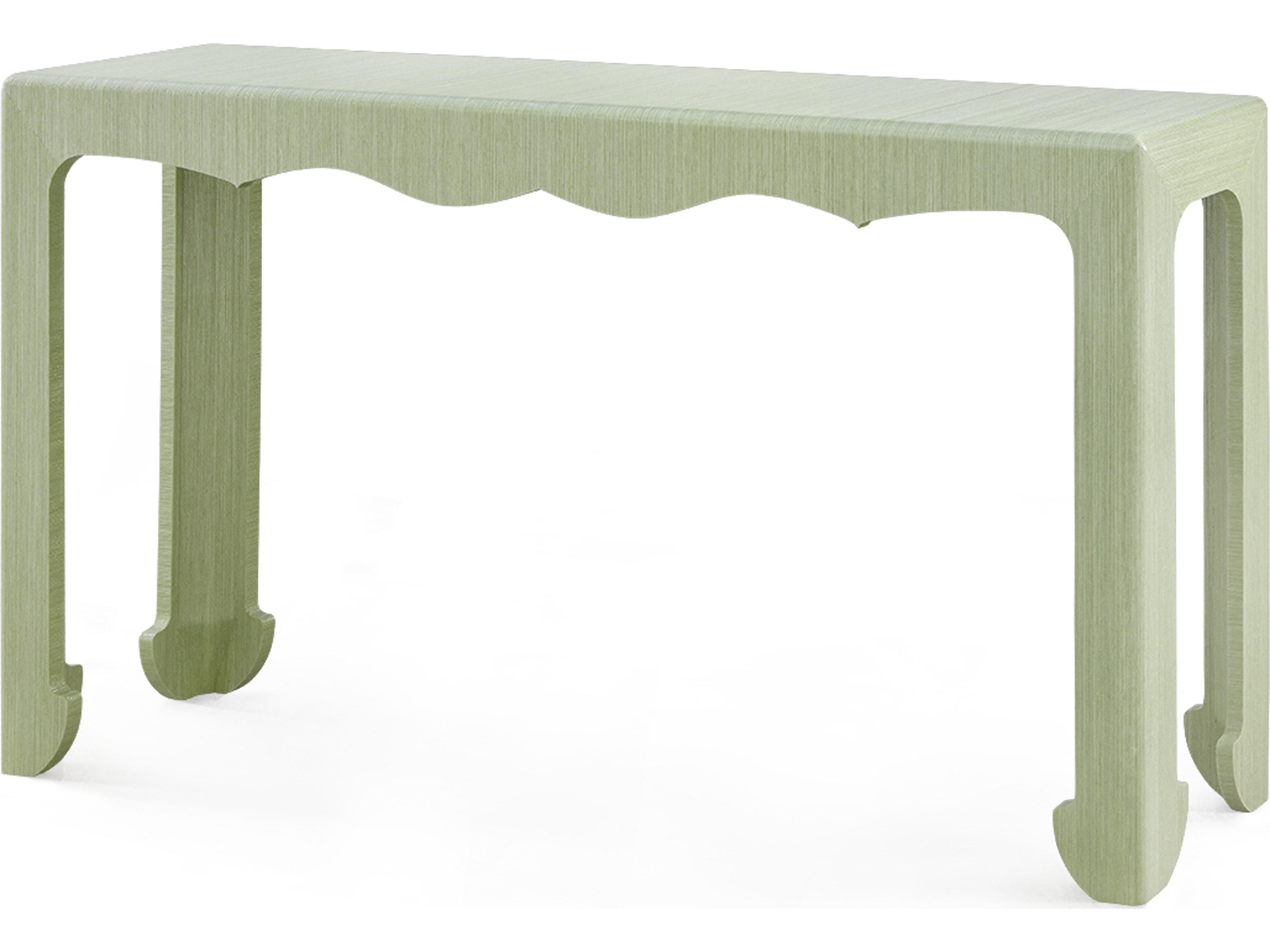 Gianna Rectangular Wood Spring Green Console Table
