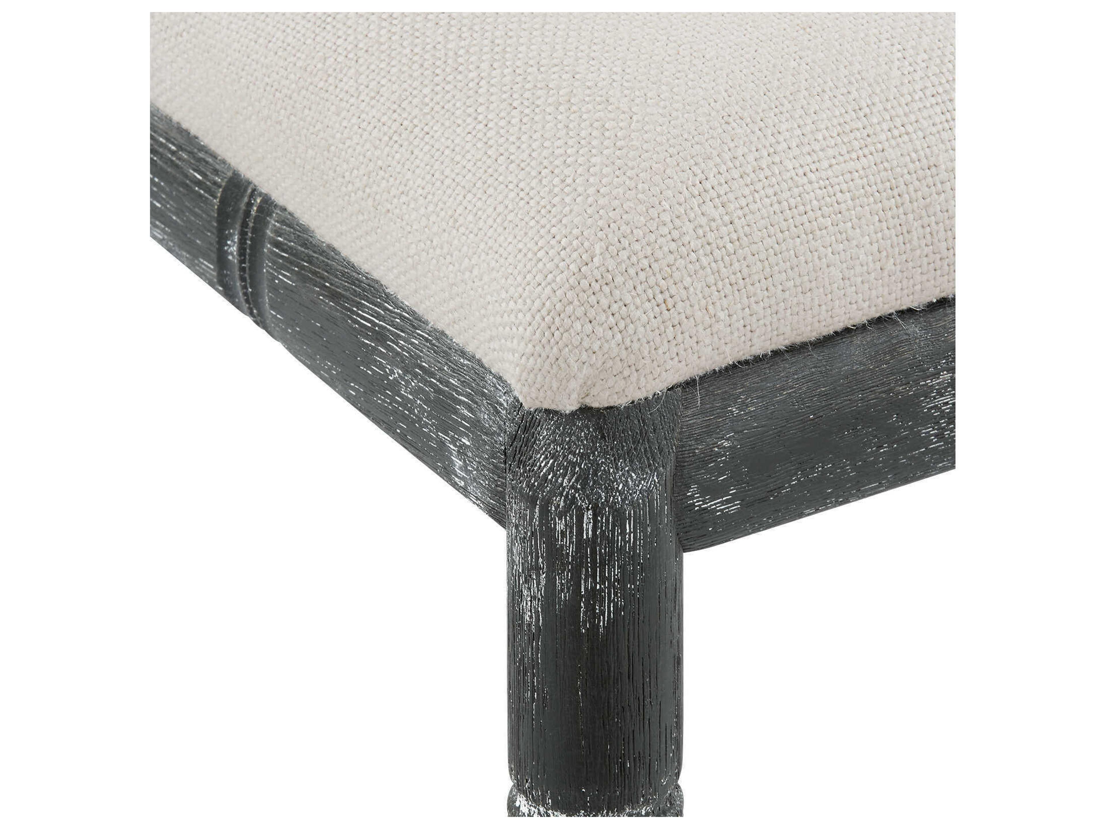 Villa & House Oak Wood Gray Upholstered Side Dining Chair