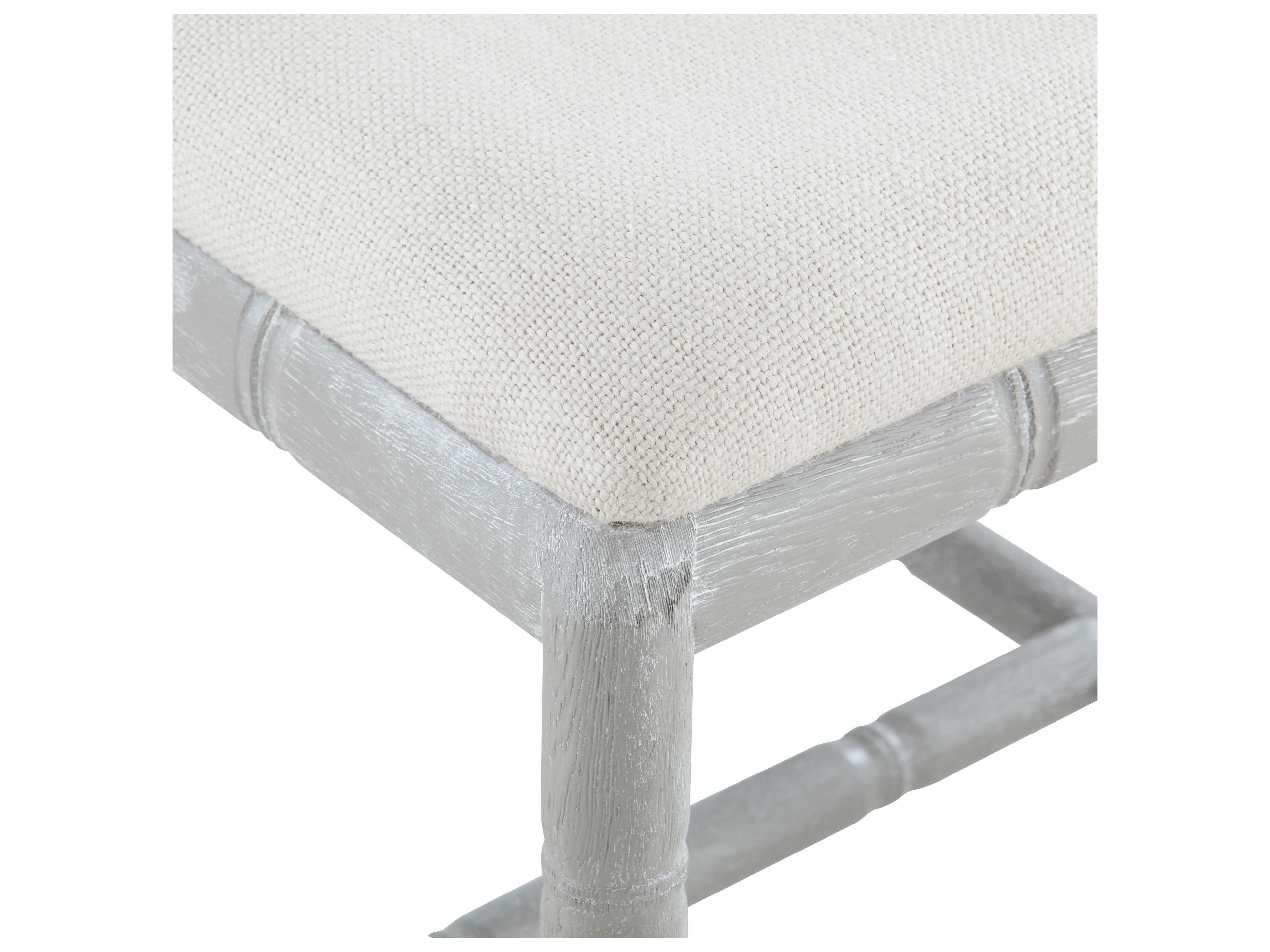 Villa & House Oak Wood Gray Upholstered Side Dining Chair