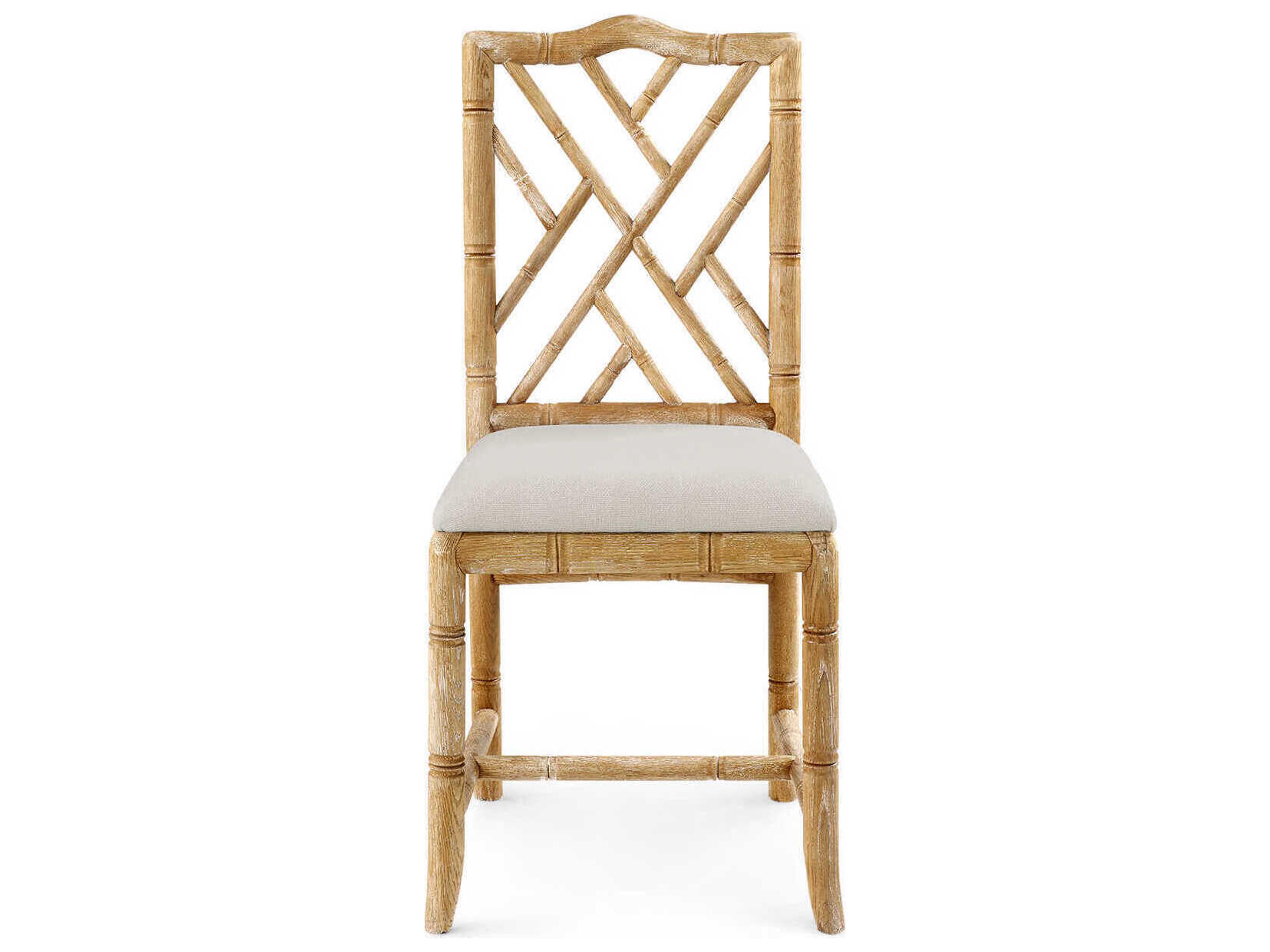 Villa & House Oak Wood Natural Upholstered Side Dining Chair