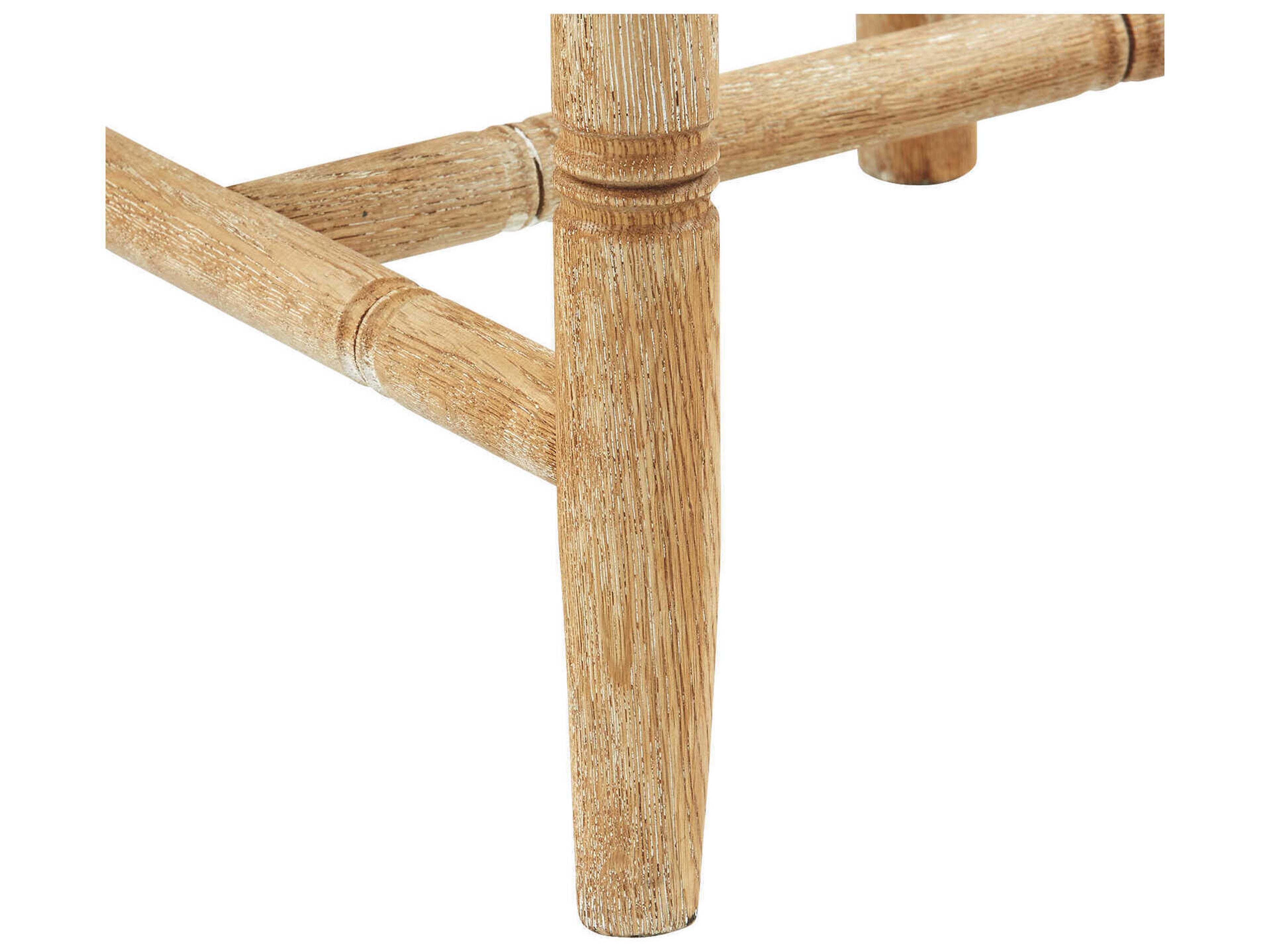 Villa & House Oak Wood Natural Upholstered Side Dining Chair