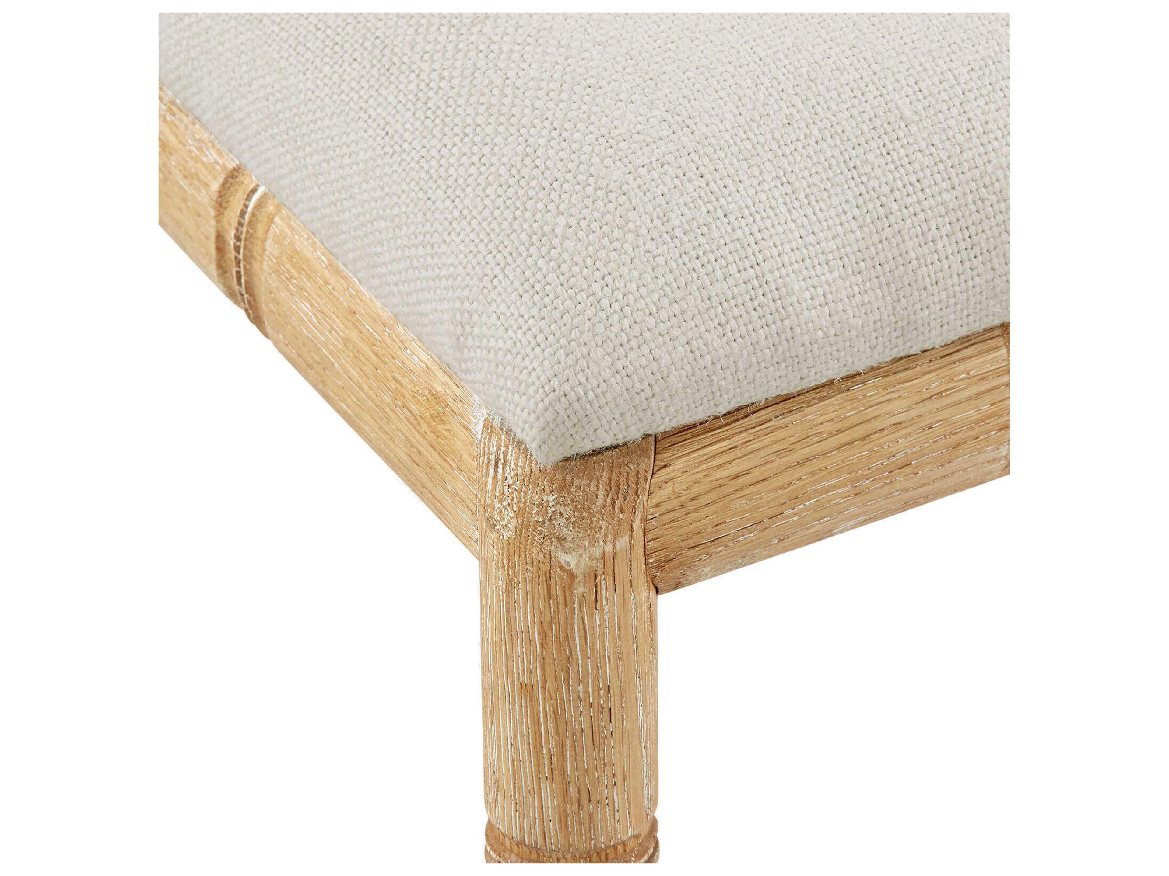 Villa & House Oak Wood Natural Upholstered Side Dining Chair