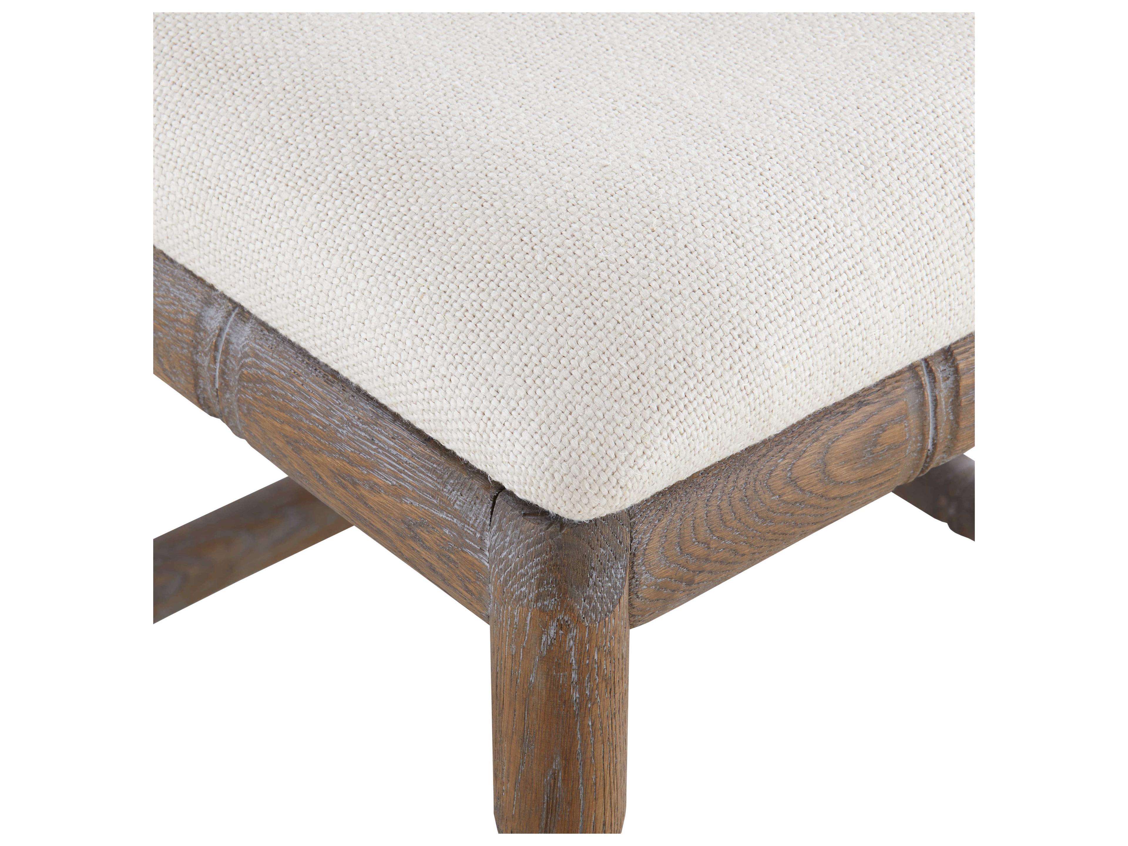 Villa & House Upholstered Oak Wood Driftwood Counter Stool