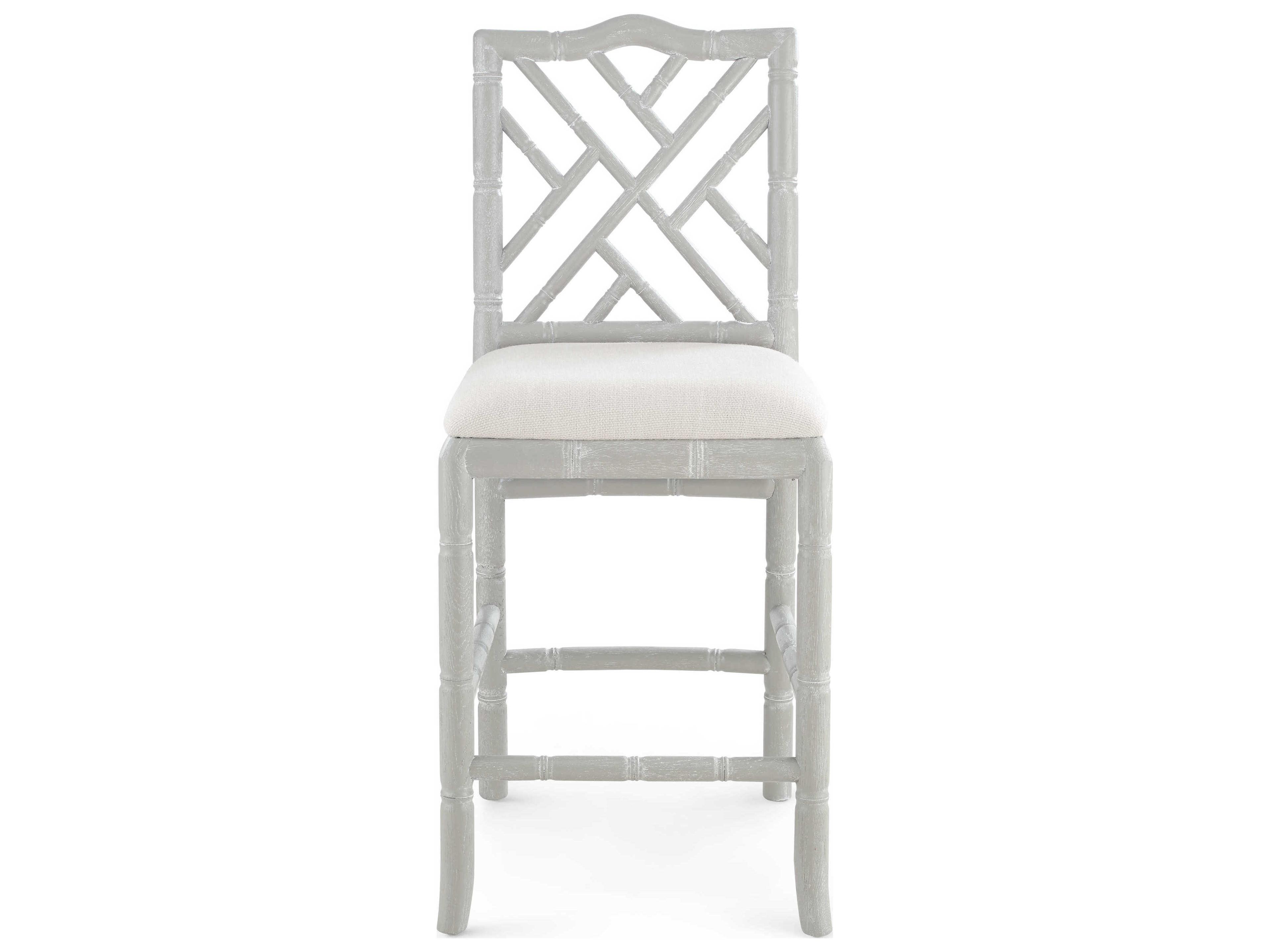 Villa & House Upholstered Oak Wood Classic Gray Counter Stool